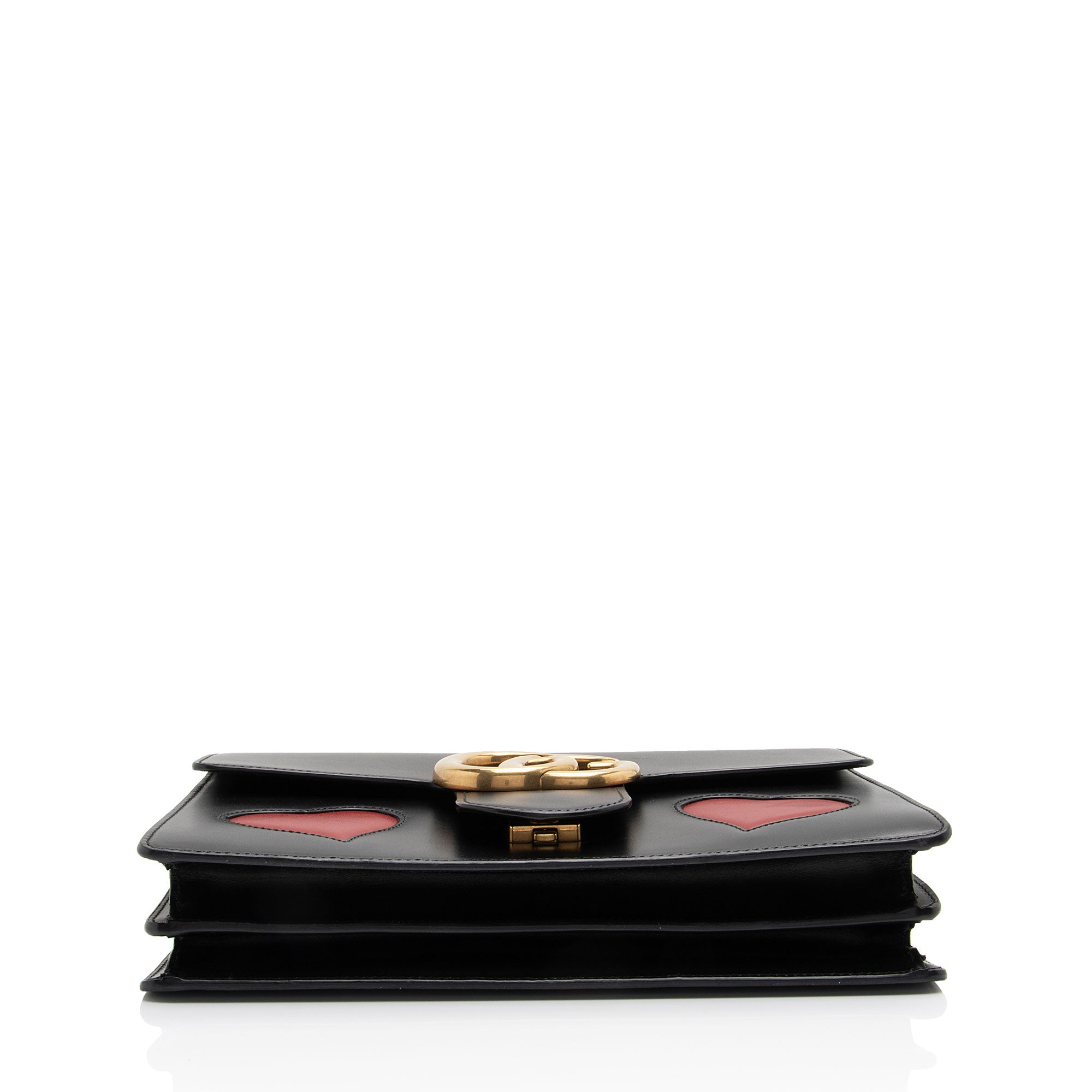 Gucci Calfskin Malaga Kid Heart GG Marmont Medium Flap Bag