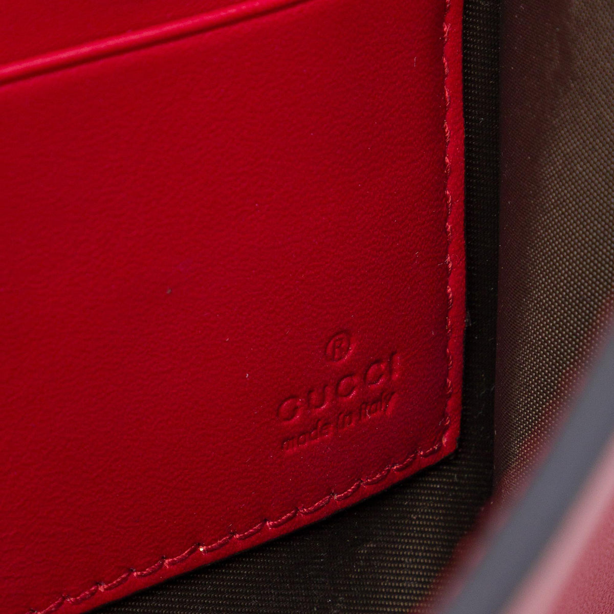 Gucci Calfskin Peony Pearly Clutch