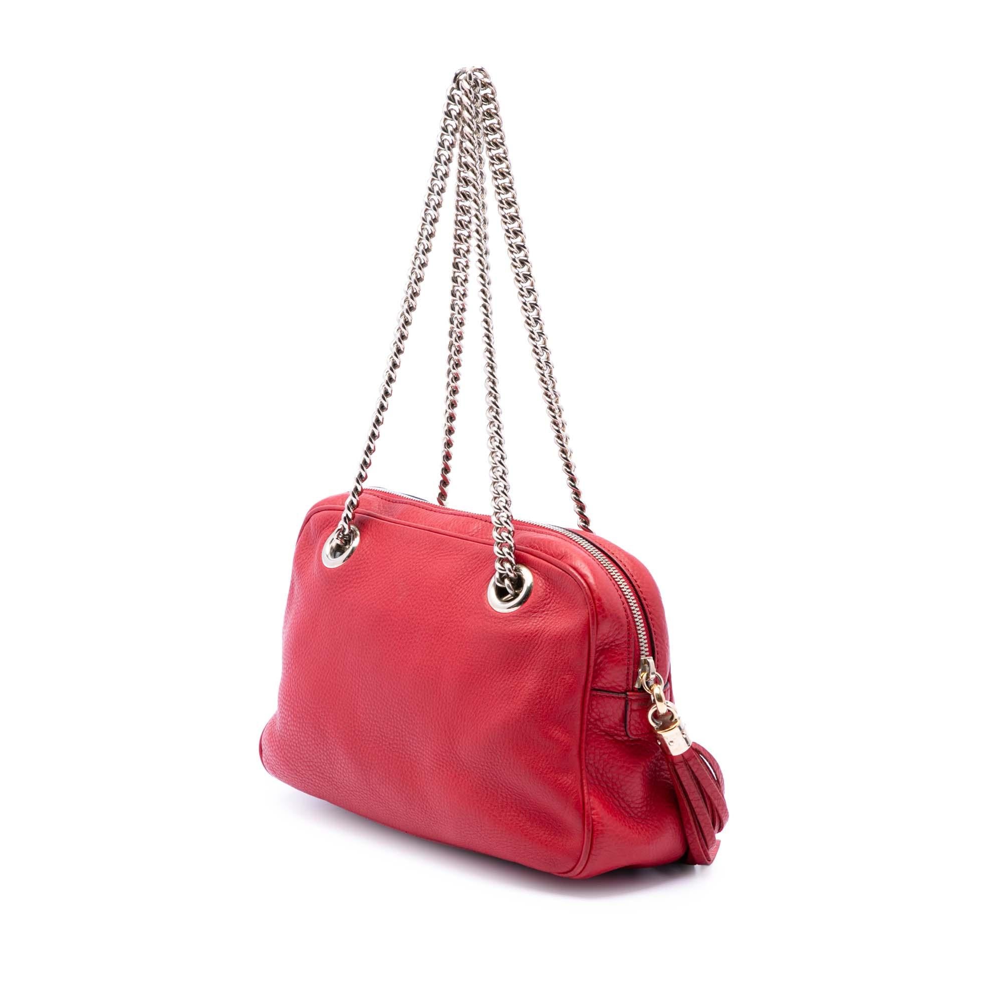 Gucci Calfskin Soho Chain Zip Shoulder Bag