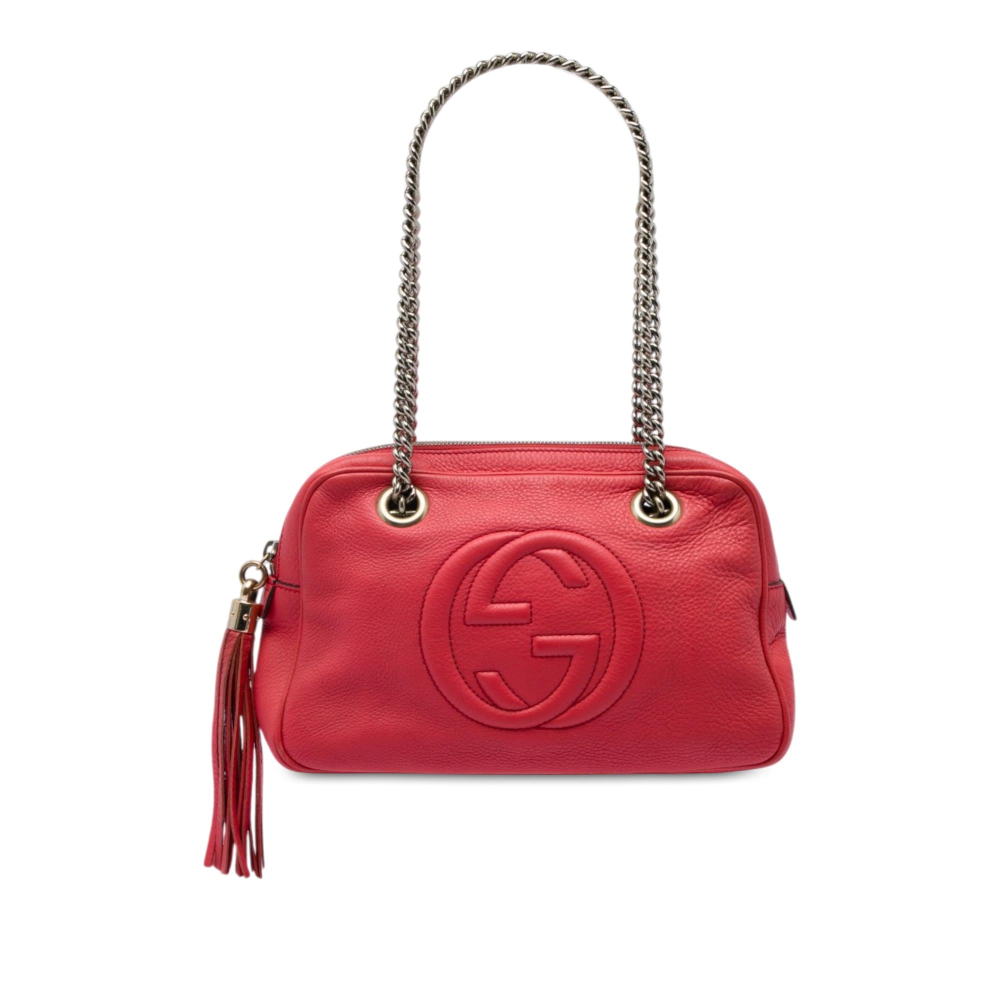 Gucci Calfskin Soho Chain Zip Shoulder Bag