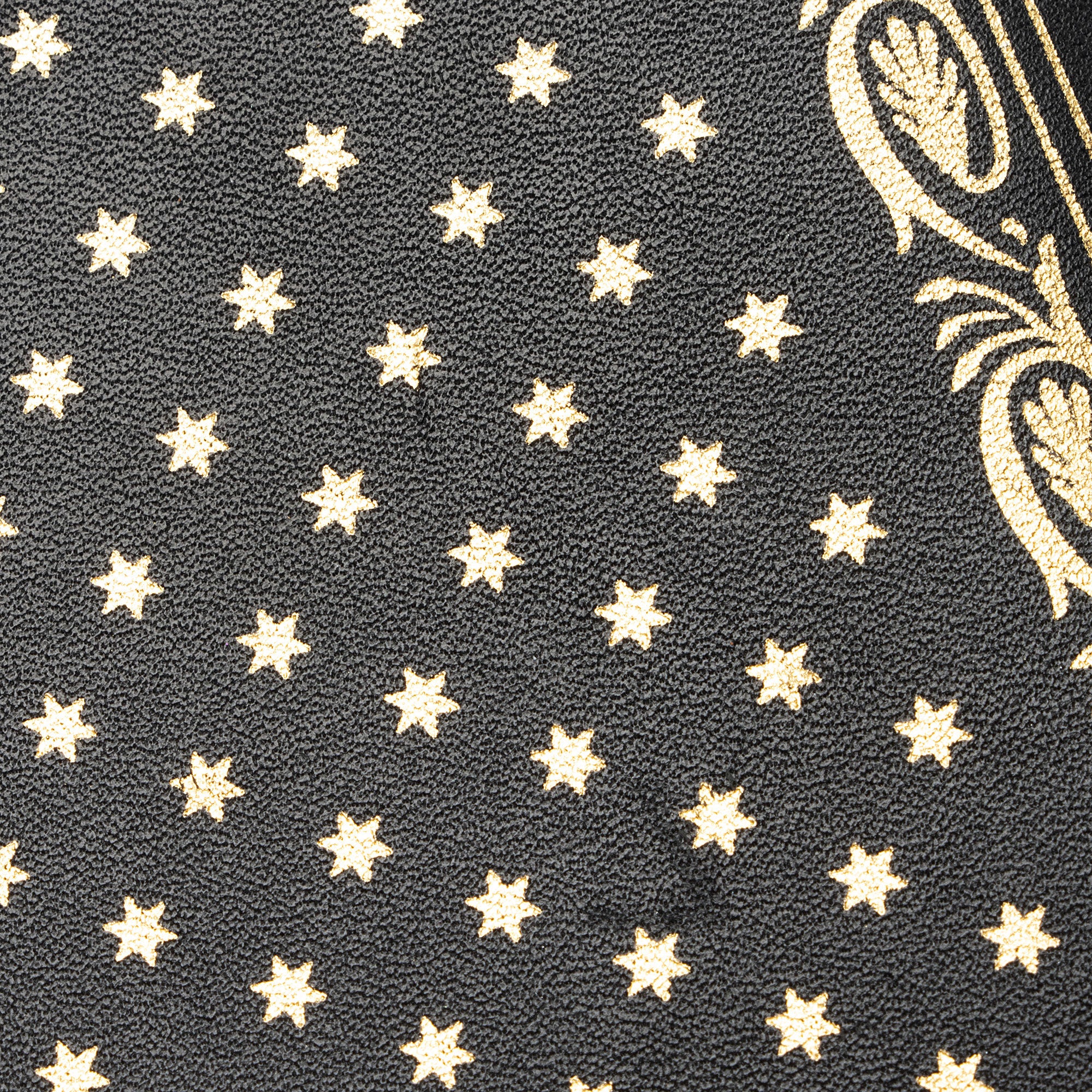 Gucci Calfskin Star Print Guccy Zip Around Wallet (SHF-NzvcOs)