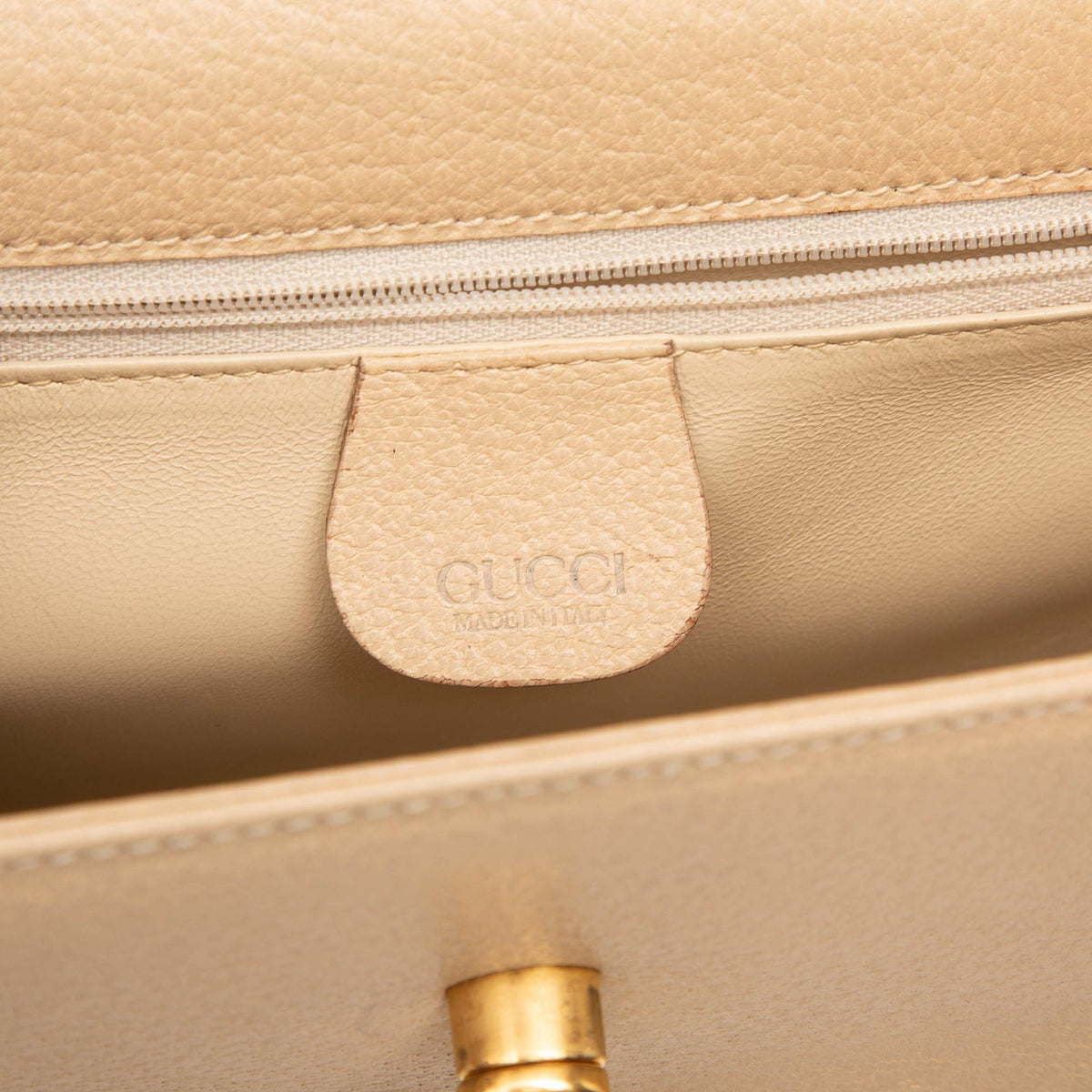 Gucci Calfskin Turnlock Bamboo Top Handle Bag