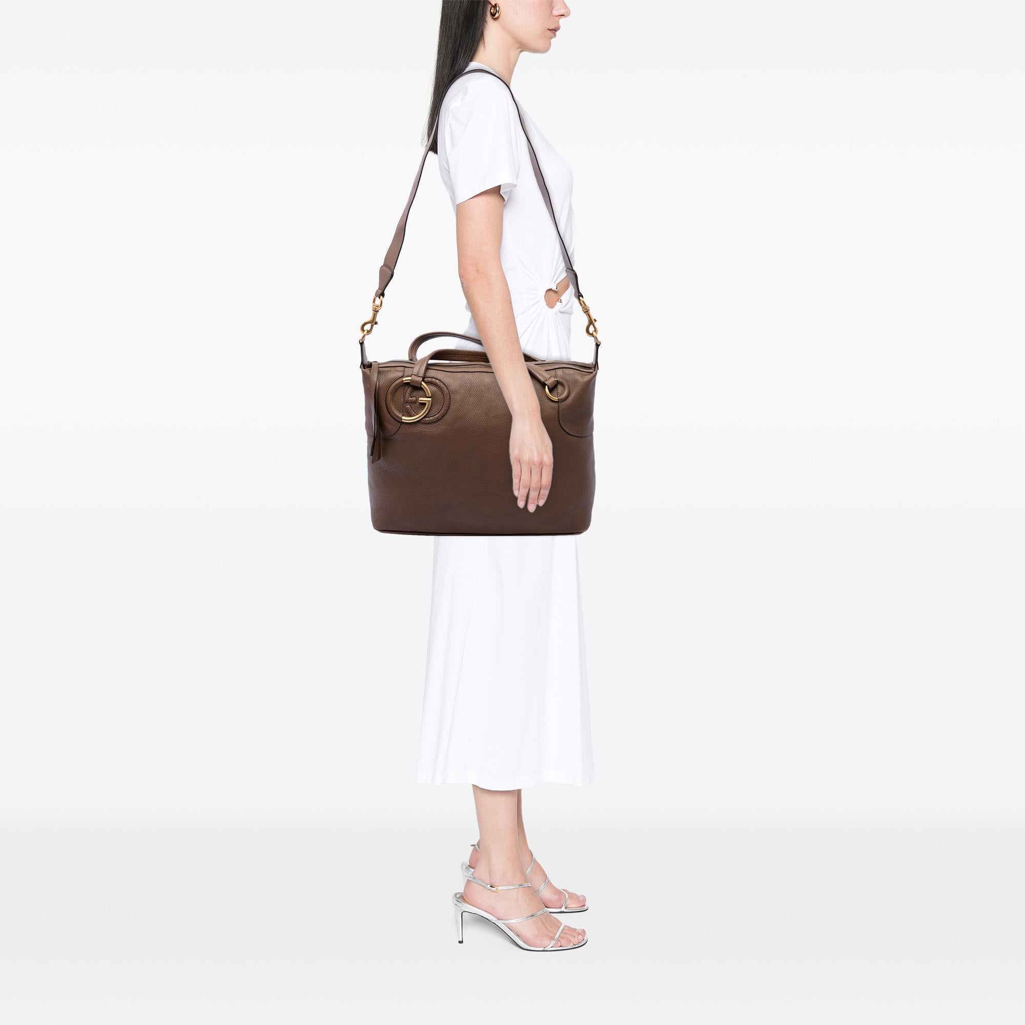 Gucci Calfskin Twill Satchel