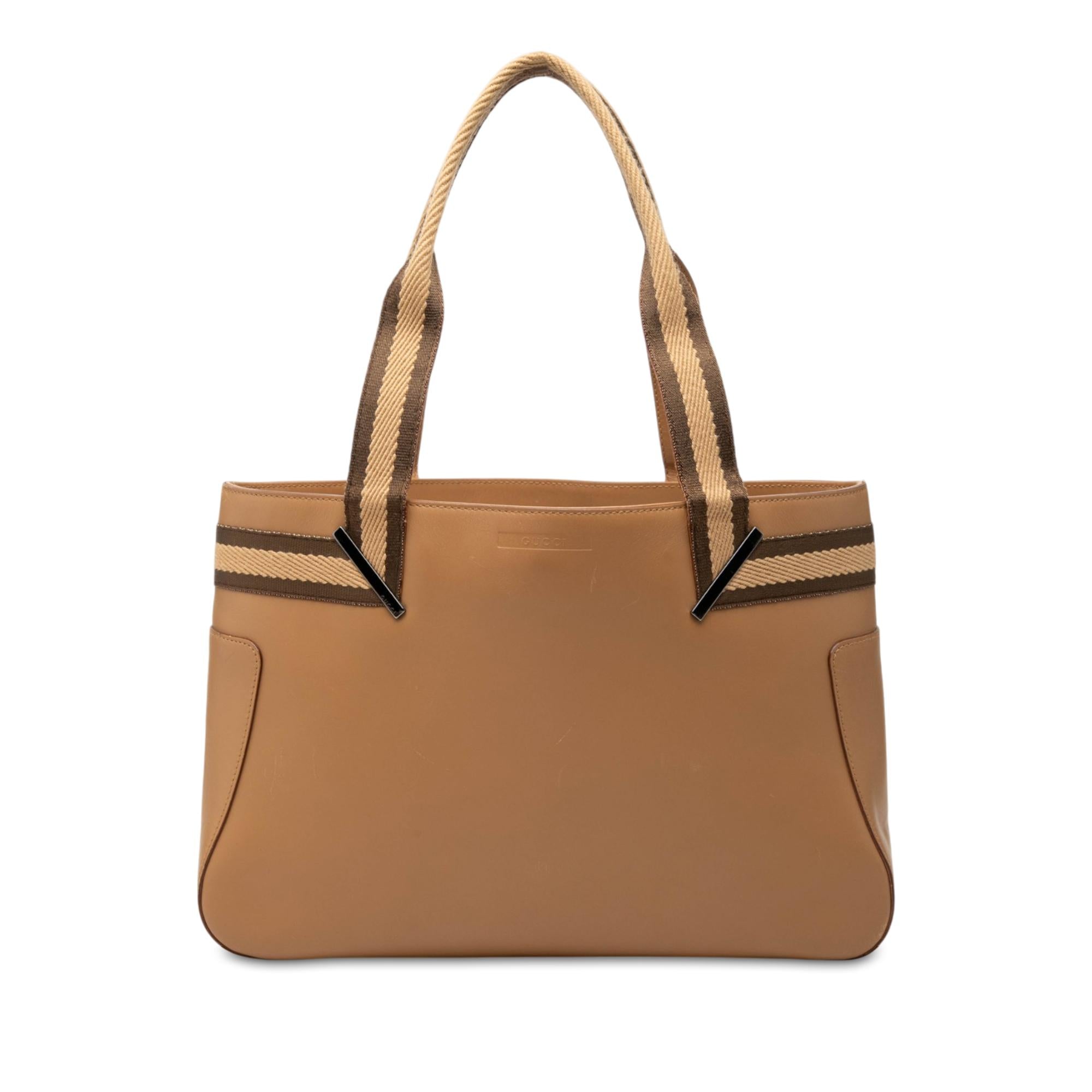 Gucci Calfskin Web Handbag