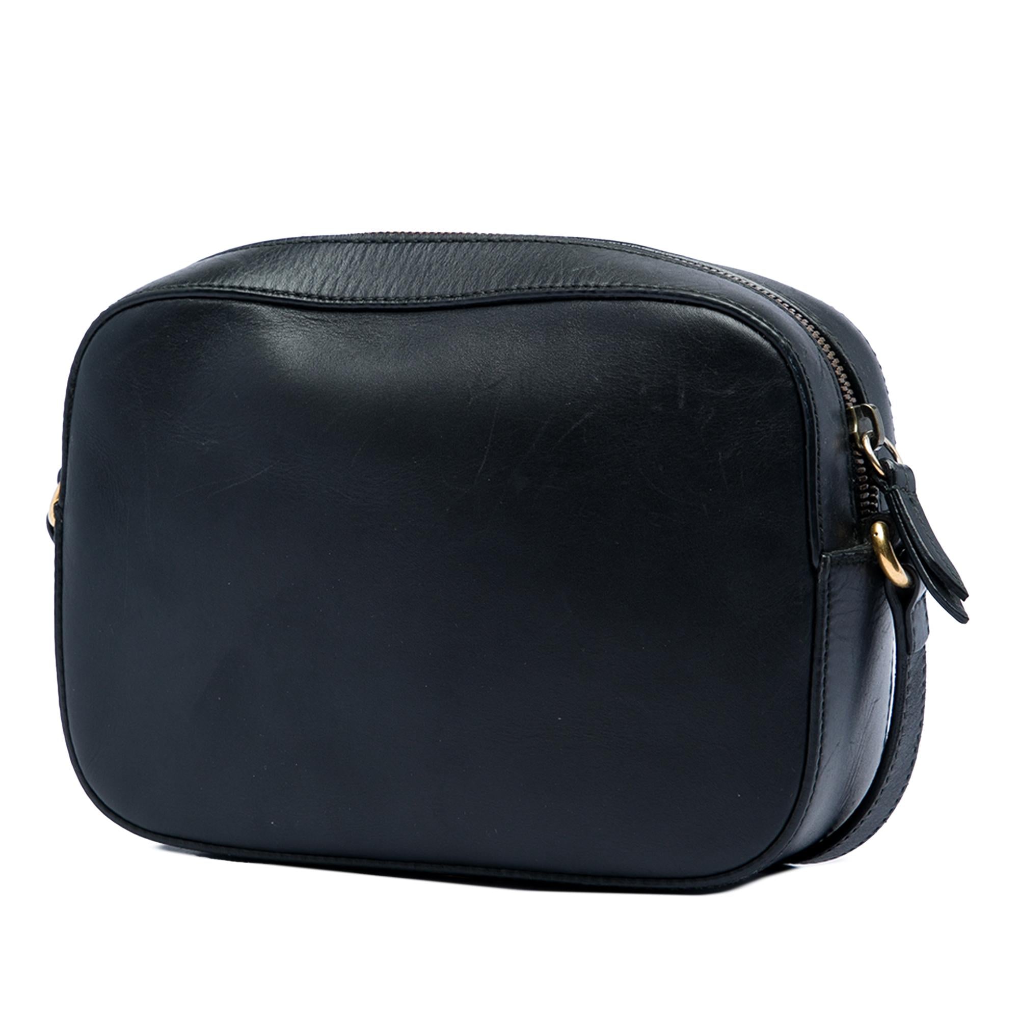 Gucci Calfskin Web Webby Bee Camera Bag