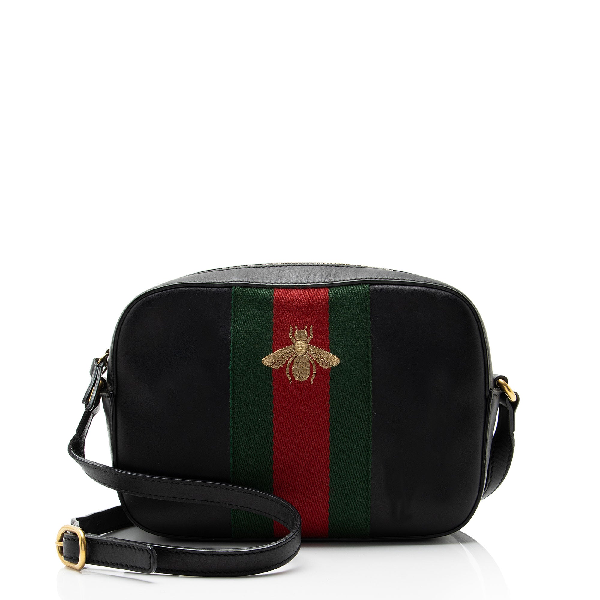 Gucci Calfskin Webby Bee Small Camera Bag