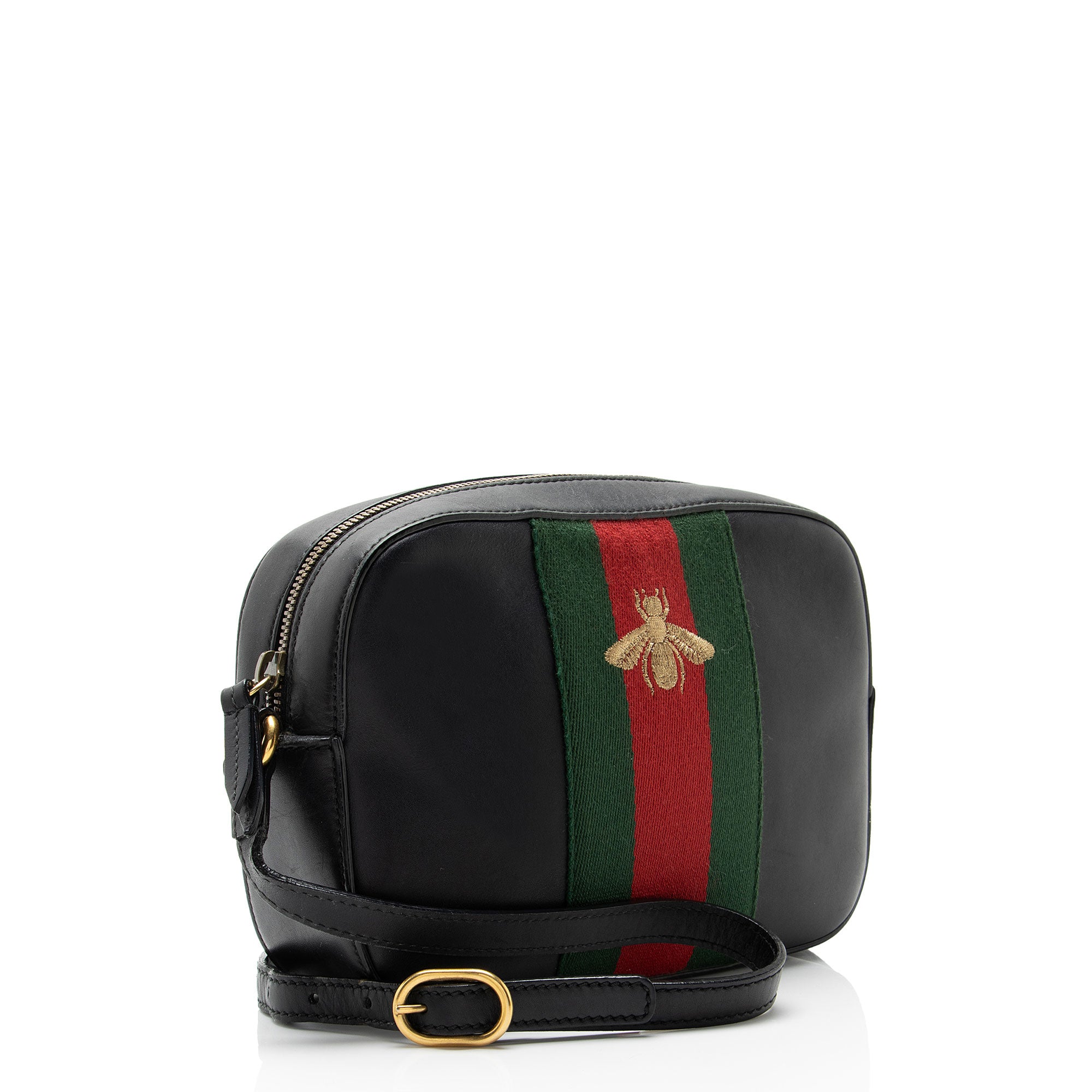 Gucci Calfskin Webby Bee Small Camera Bag
