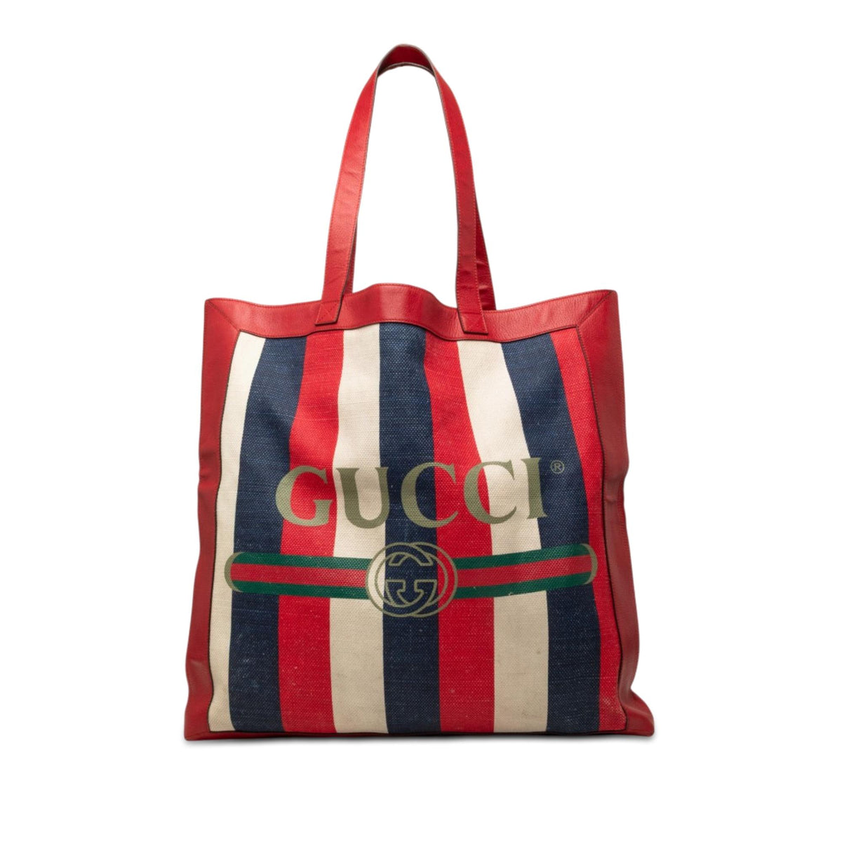 Gucci Canvas Baiadera Striped Tote