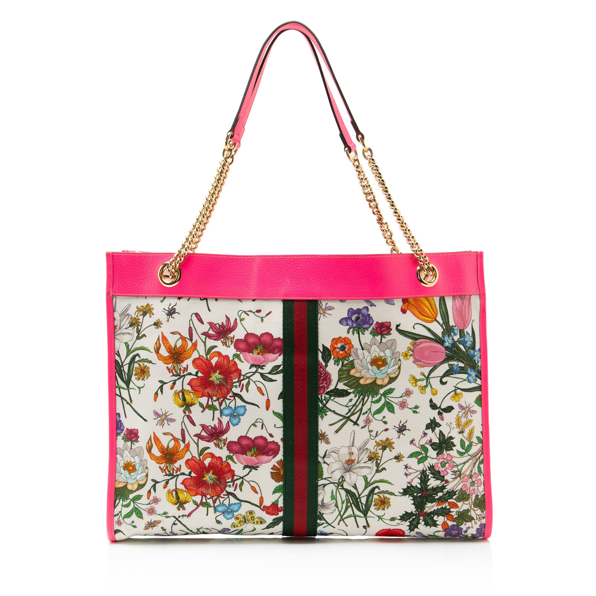 Gucci Canvas Flora Rajah Large Tote