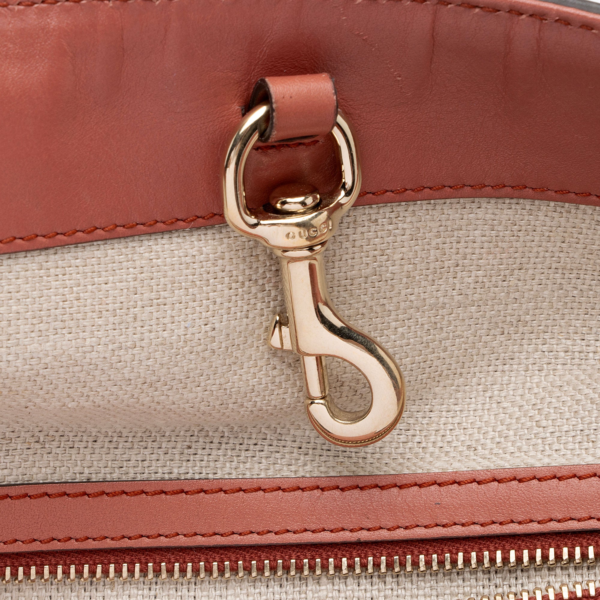 Gucci Canvas Leather Craft Tote (SHF-AuAMnM)