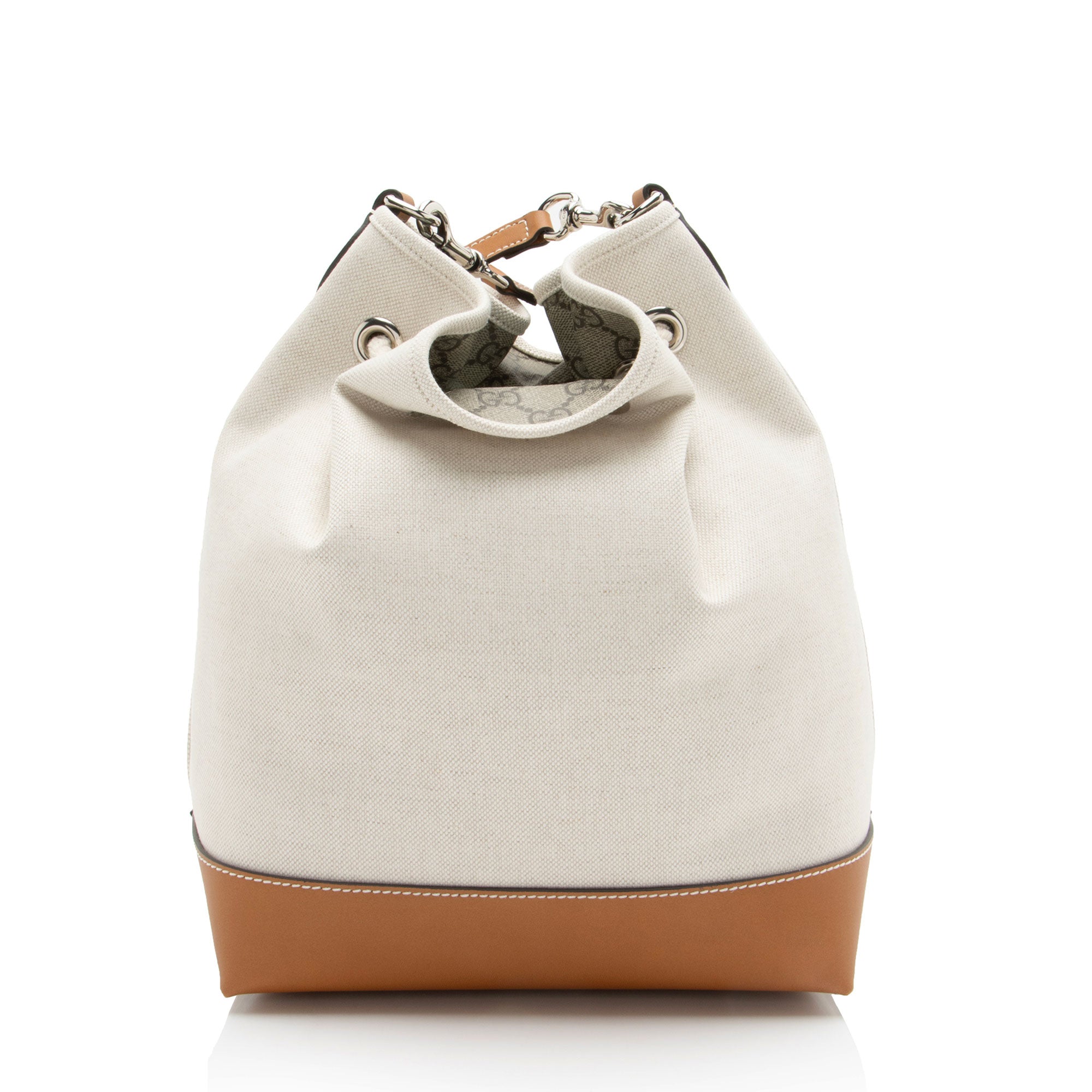Gucci Canvas Logo Bucket Bag