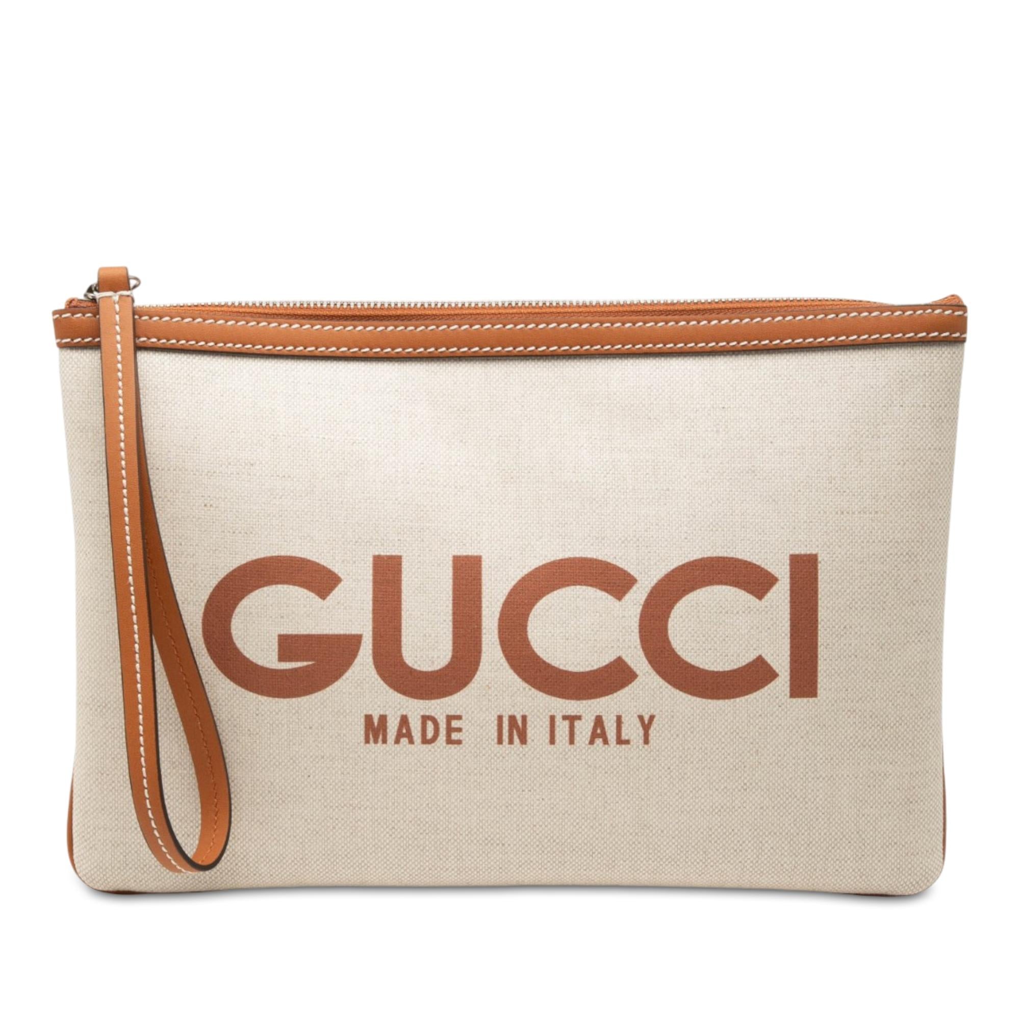 Gucci Canvas Logo Clutch
