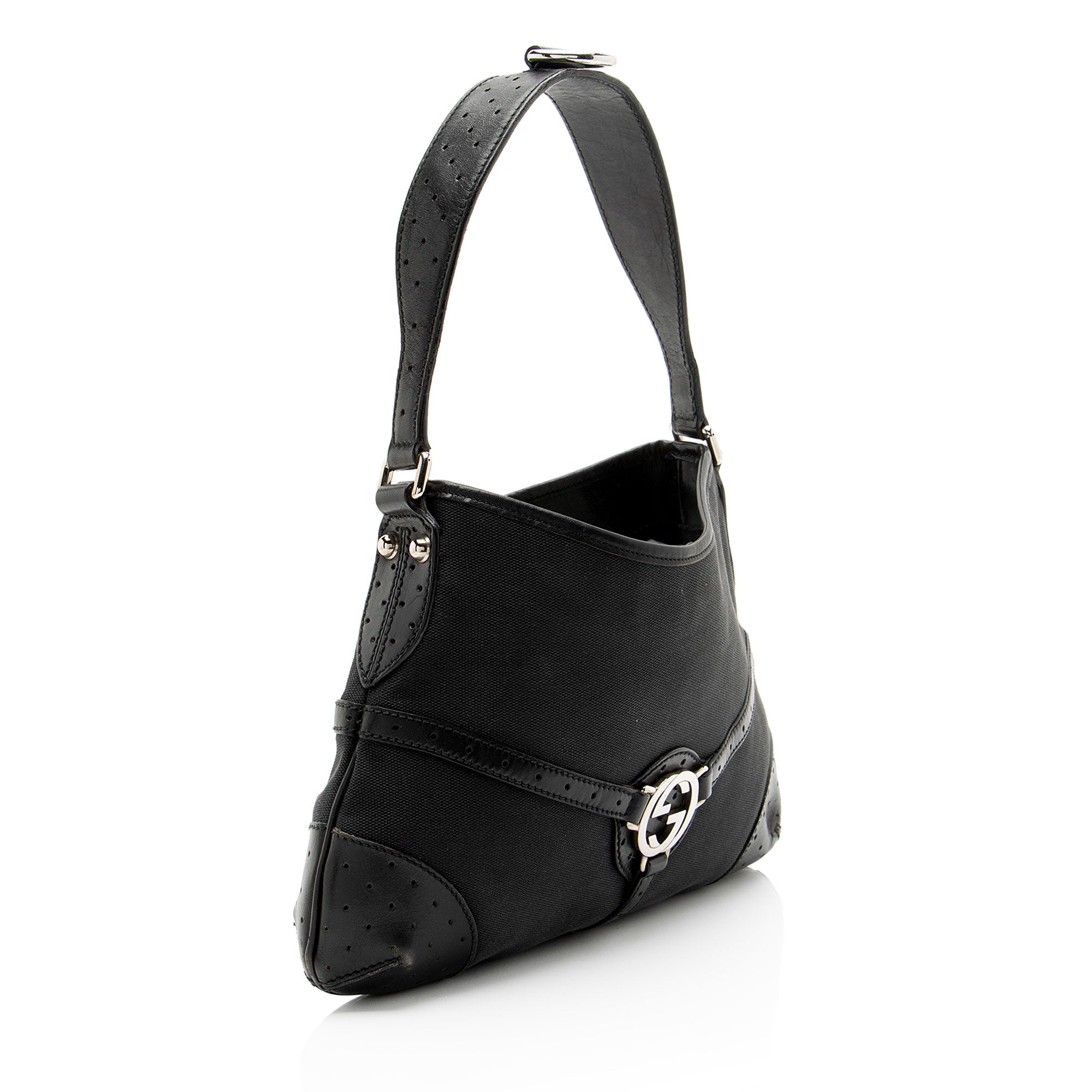 Gucci Canvas Reins Medium Shoulder Bag