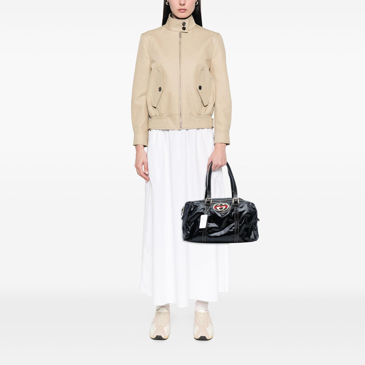 Gucci Coated Canvas Dialux Britt Boston Bag