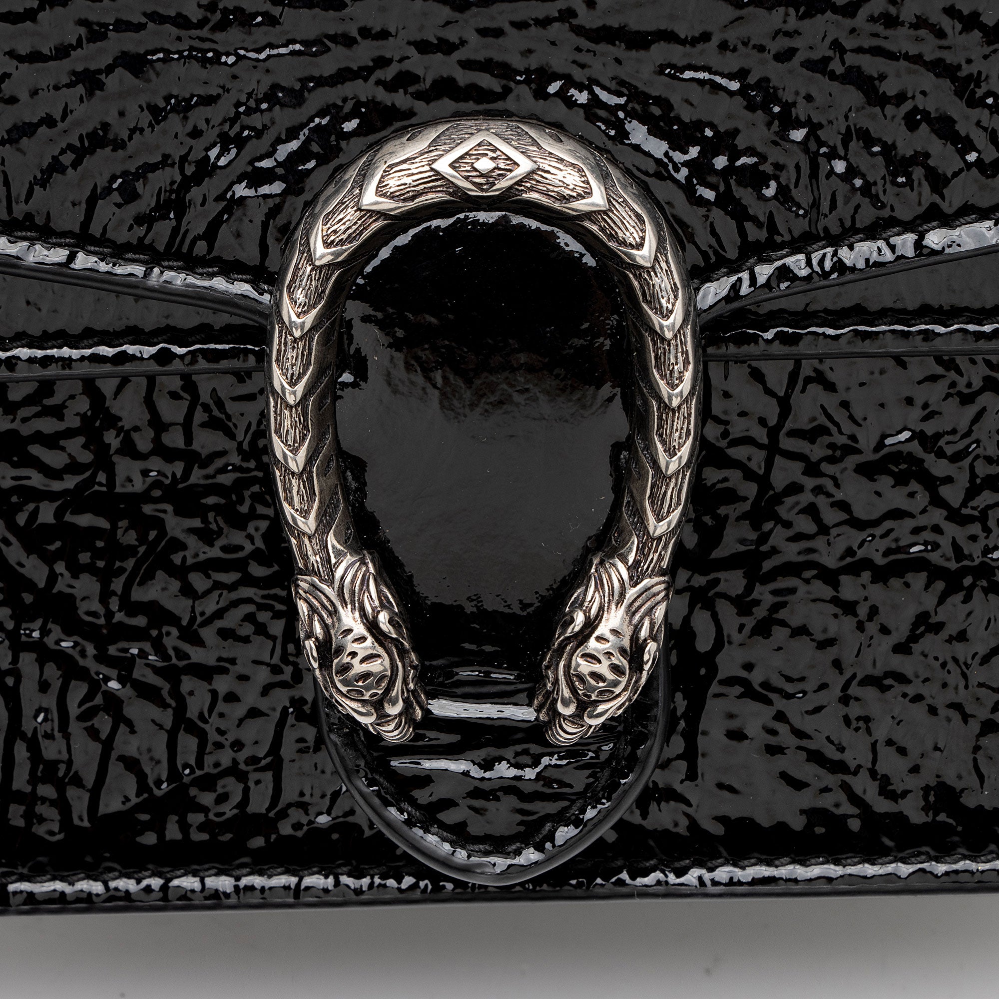 Gucci Crinkled Patent Leather Dionysus Mini Shoulder Bag