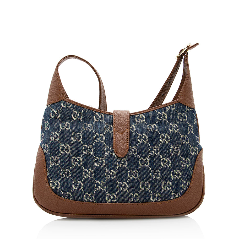 Gucci GG Denim Jackie 1961 Small Shoulder Bag (SHF-20758)