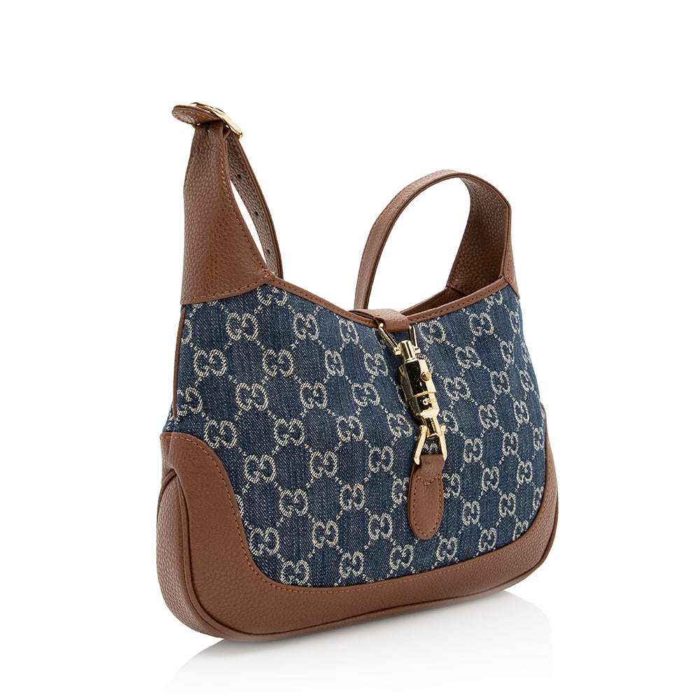 Gucci GG Denim Jackie 1961 Small Shoulder Bag (SHF-20758)