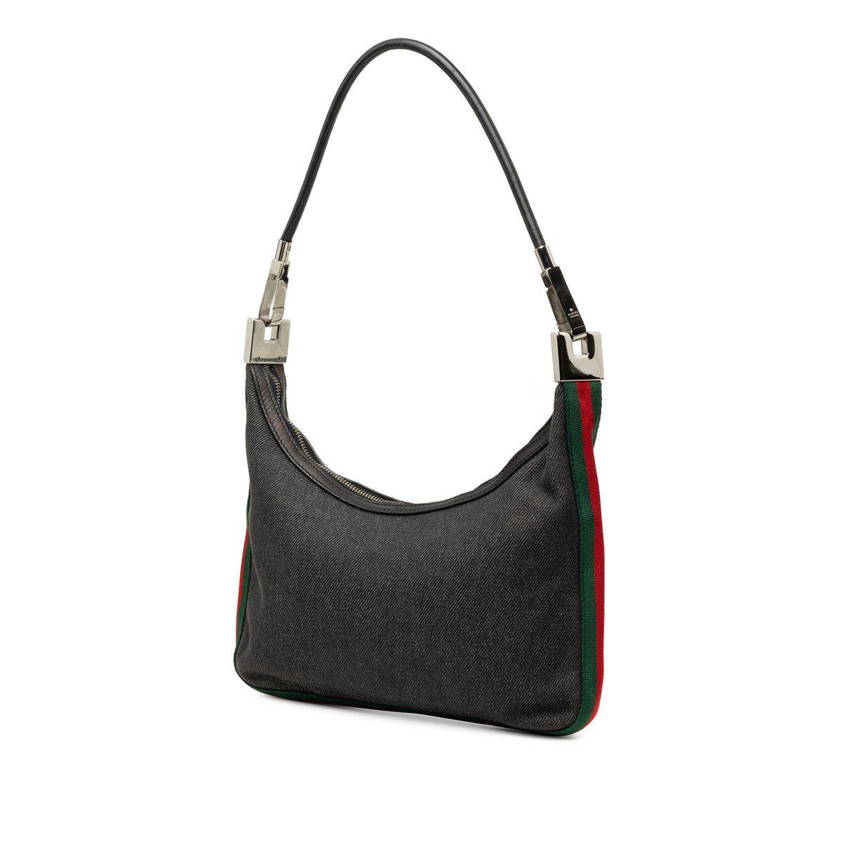 Gucci Denim Web Shoulder Bag