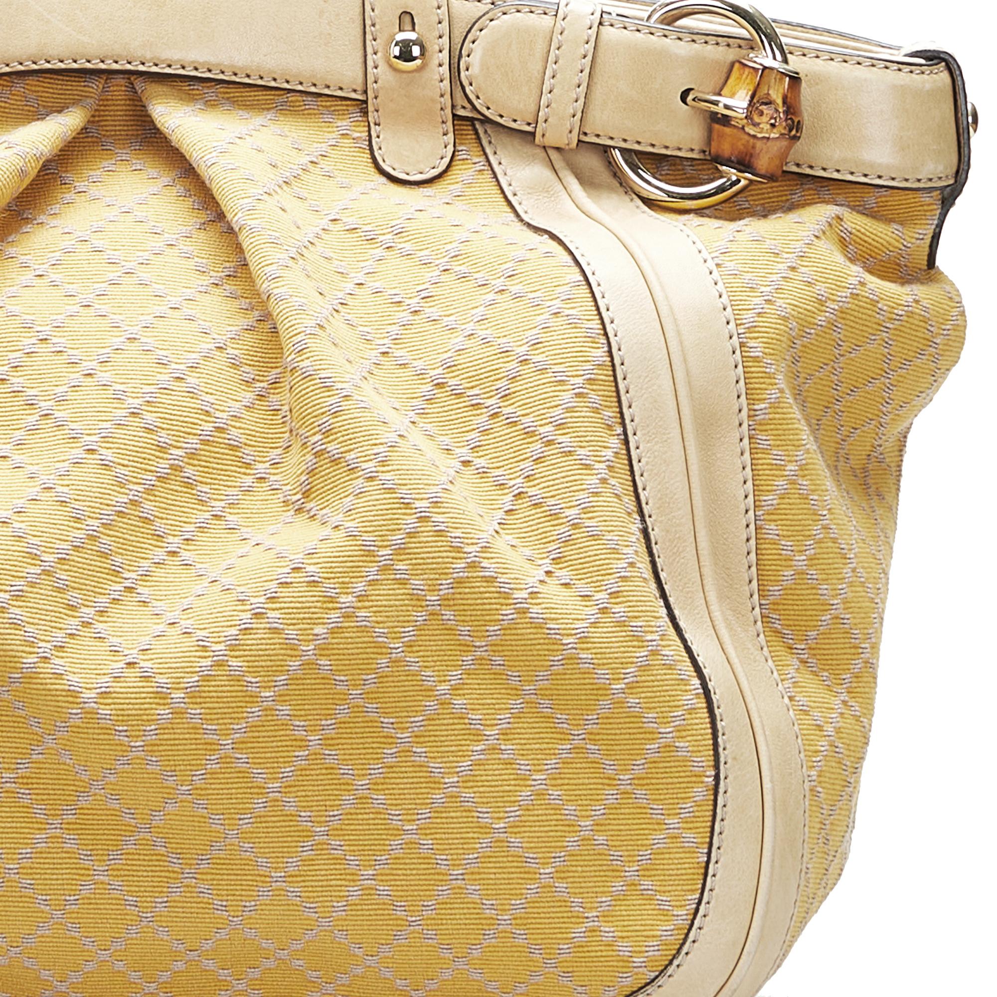 Gucci Diamante Bamboo Handbag (SHG-37943)