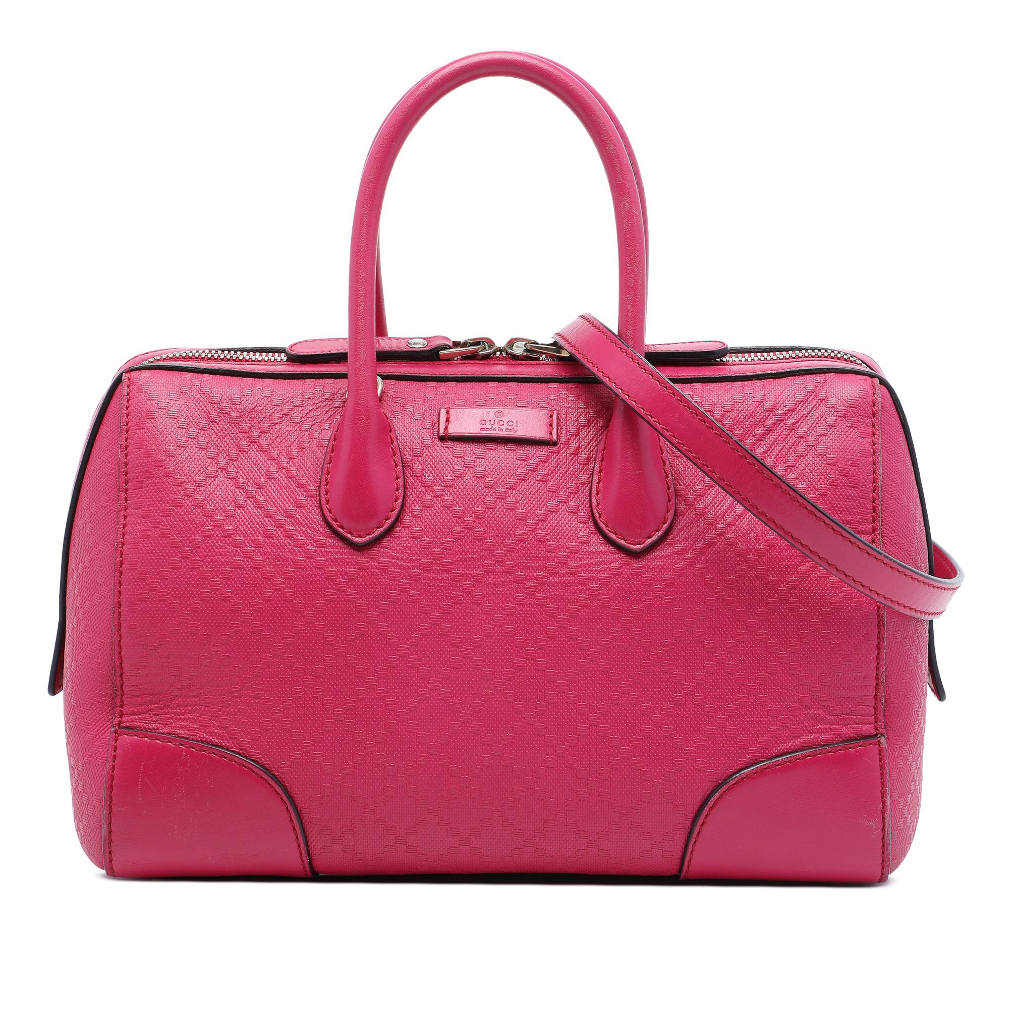Gucci Diamante Bright Calfskin Boston Bag