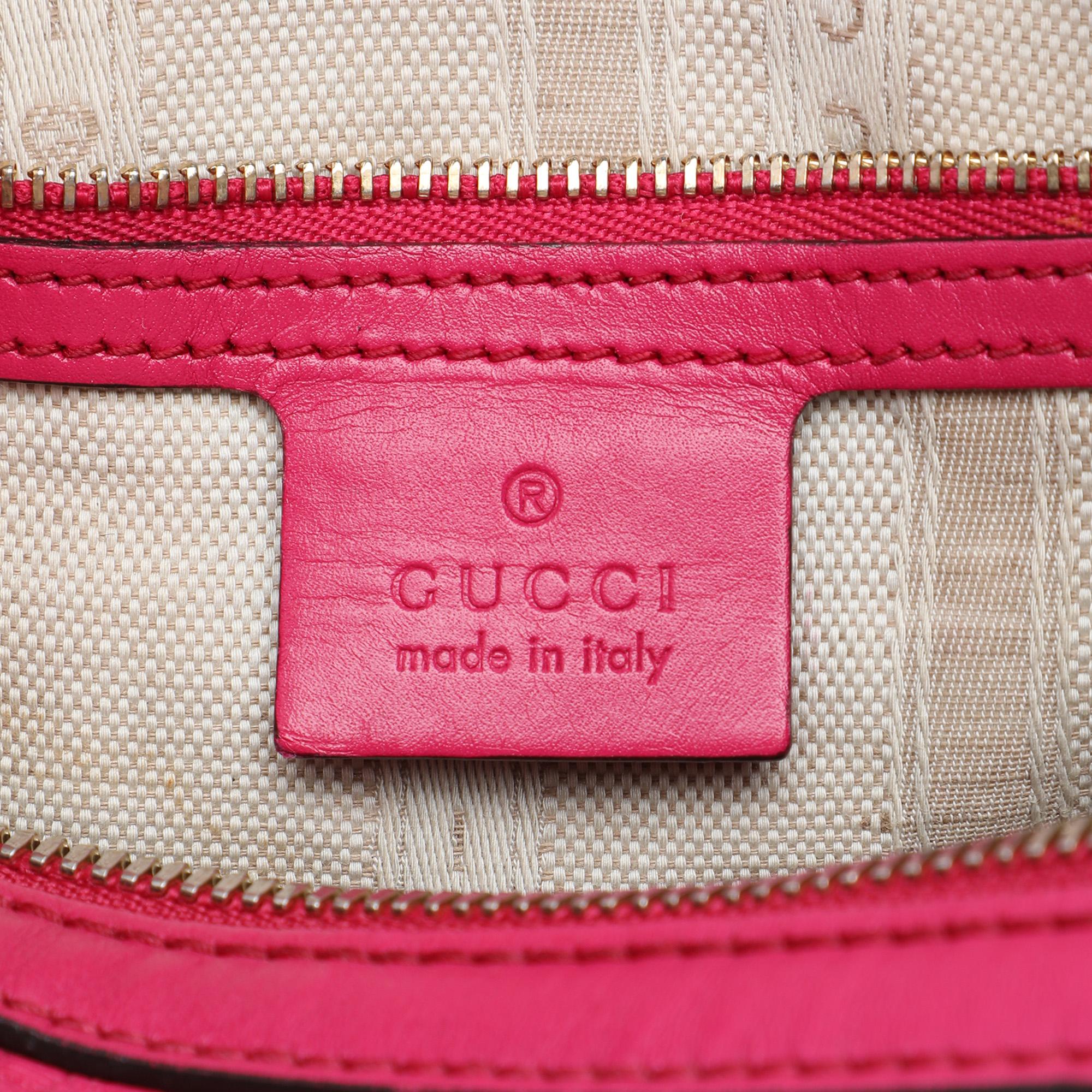 Gucci Diamante Bright Calfskin Boston Bag