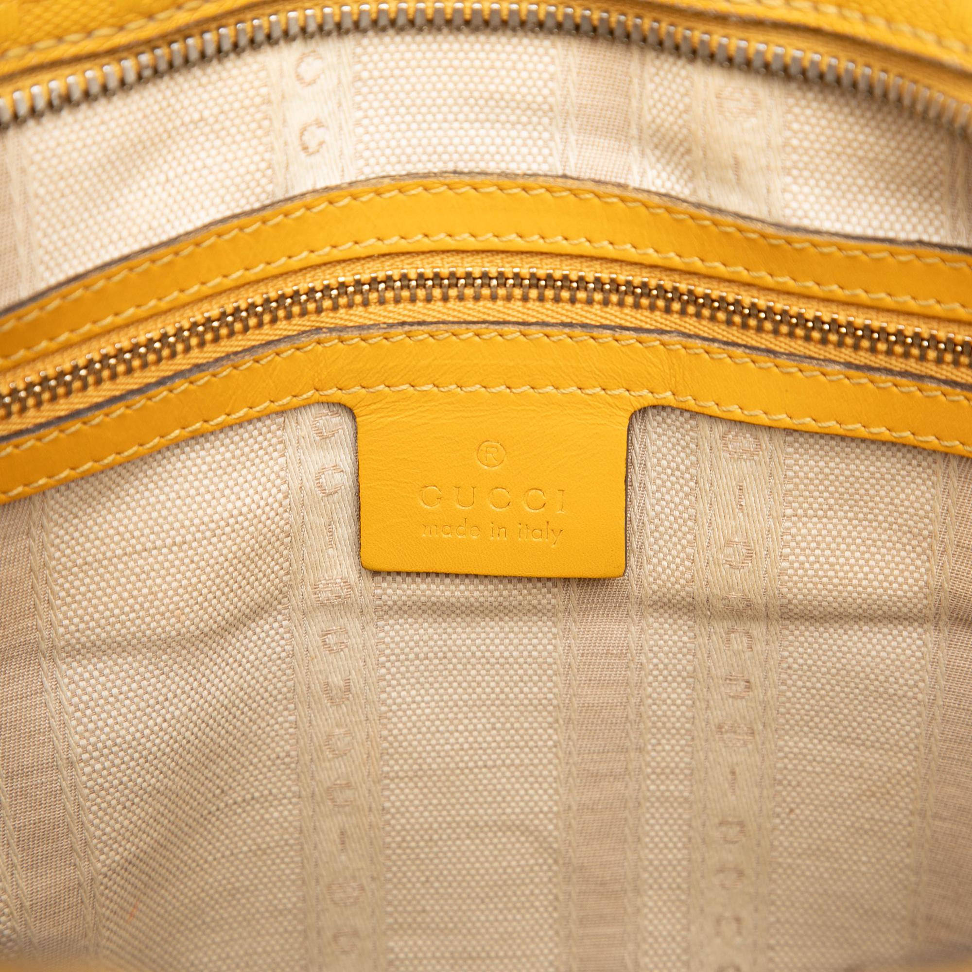 Gucci Diamante Bright Leather Satchel