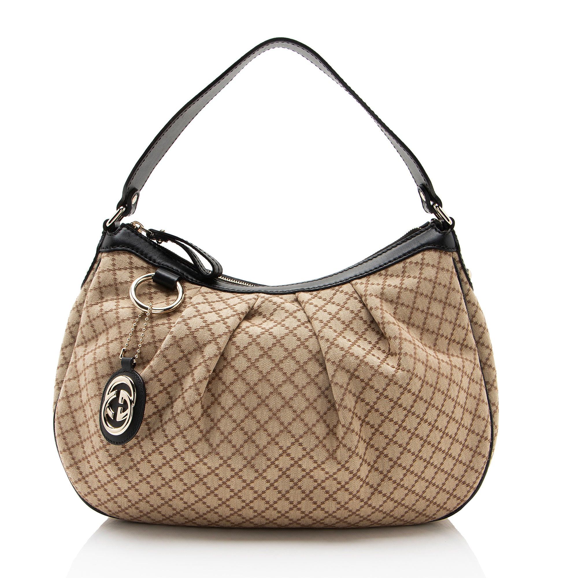 Gucci Diamante Canvas Sukey Hobo