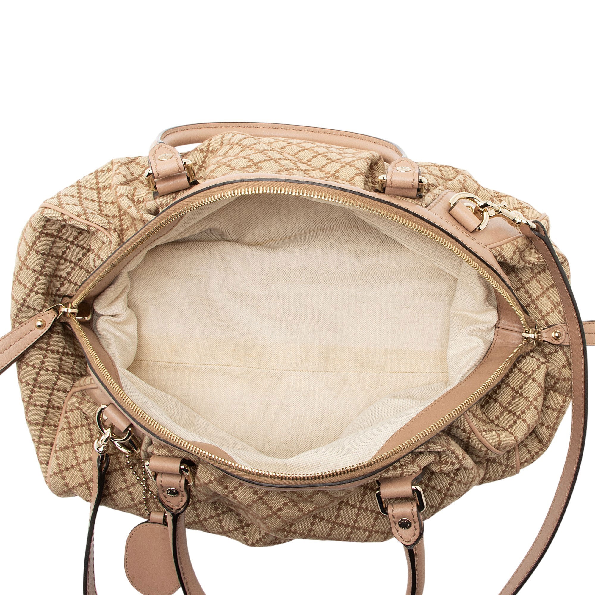 Gucci Diamante Canvas Sukey Satchel