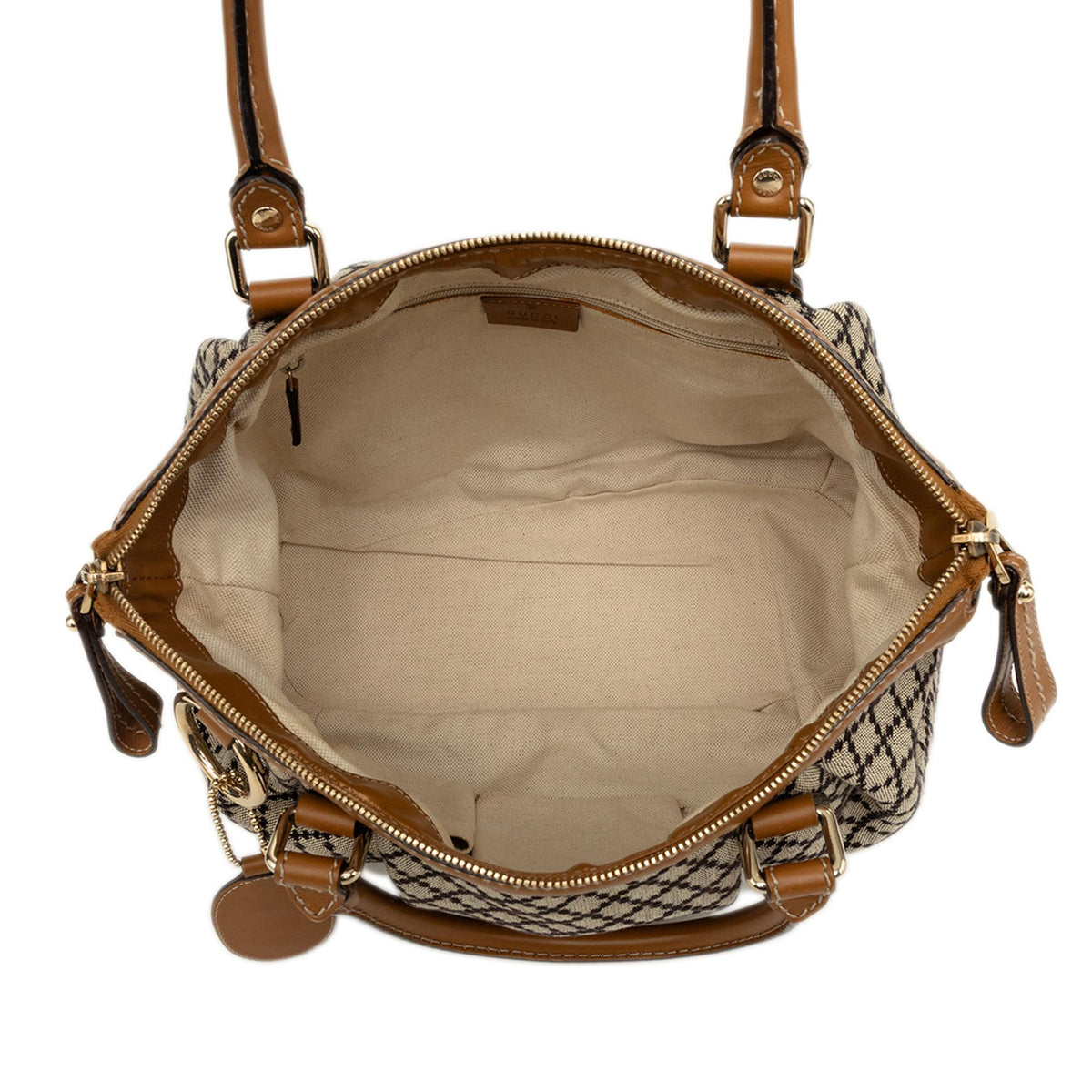 Gucci Diamante Canvas Sukey Satchel