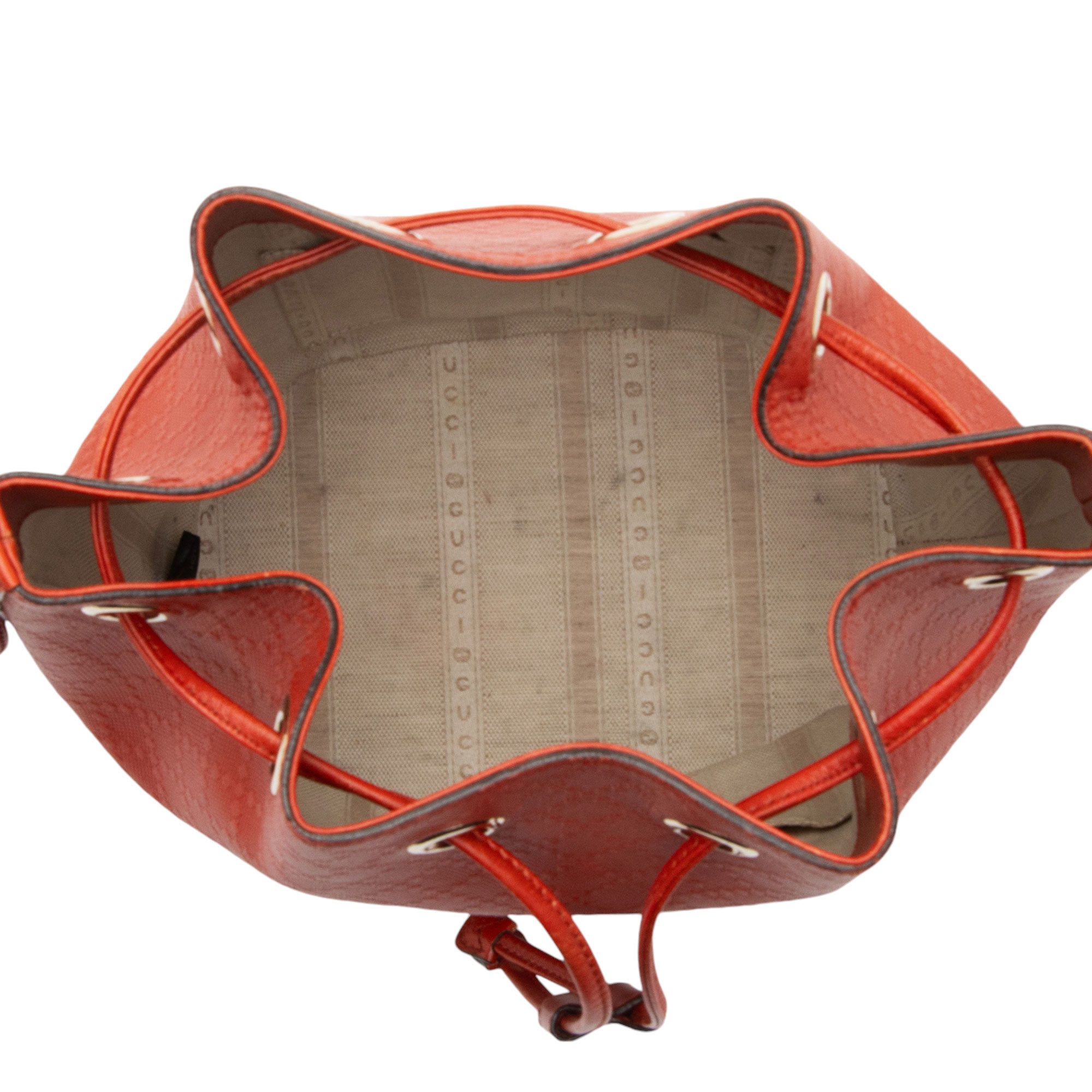 Gucci Diamante Leather Bright Bucket Bag (SHF-wHyMri)