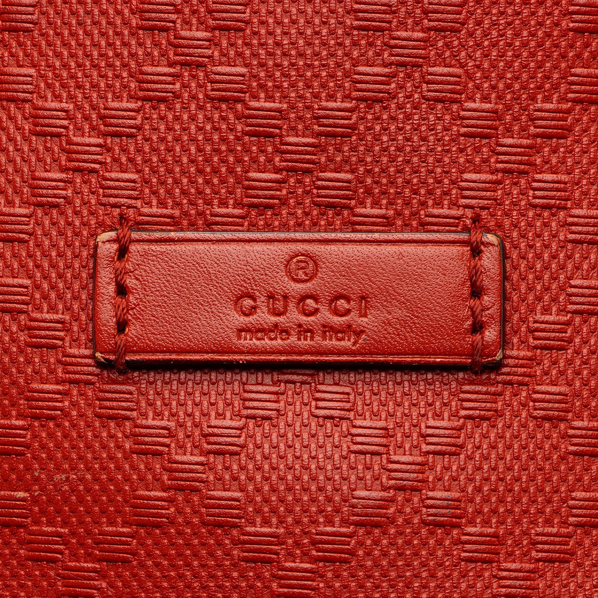 Gucci Diamante Leather Bright Bucket Bag (SHF-wHyMri)