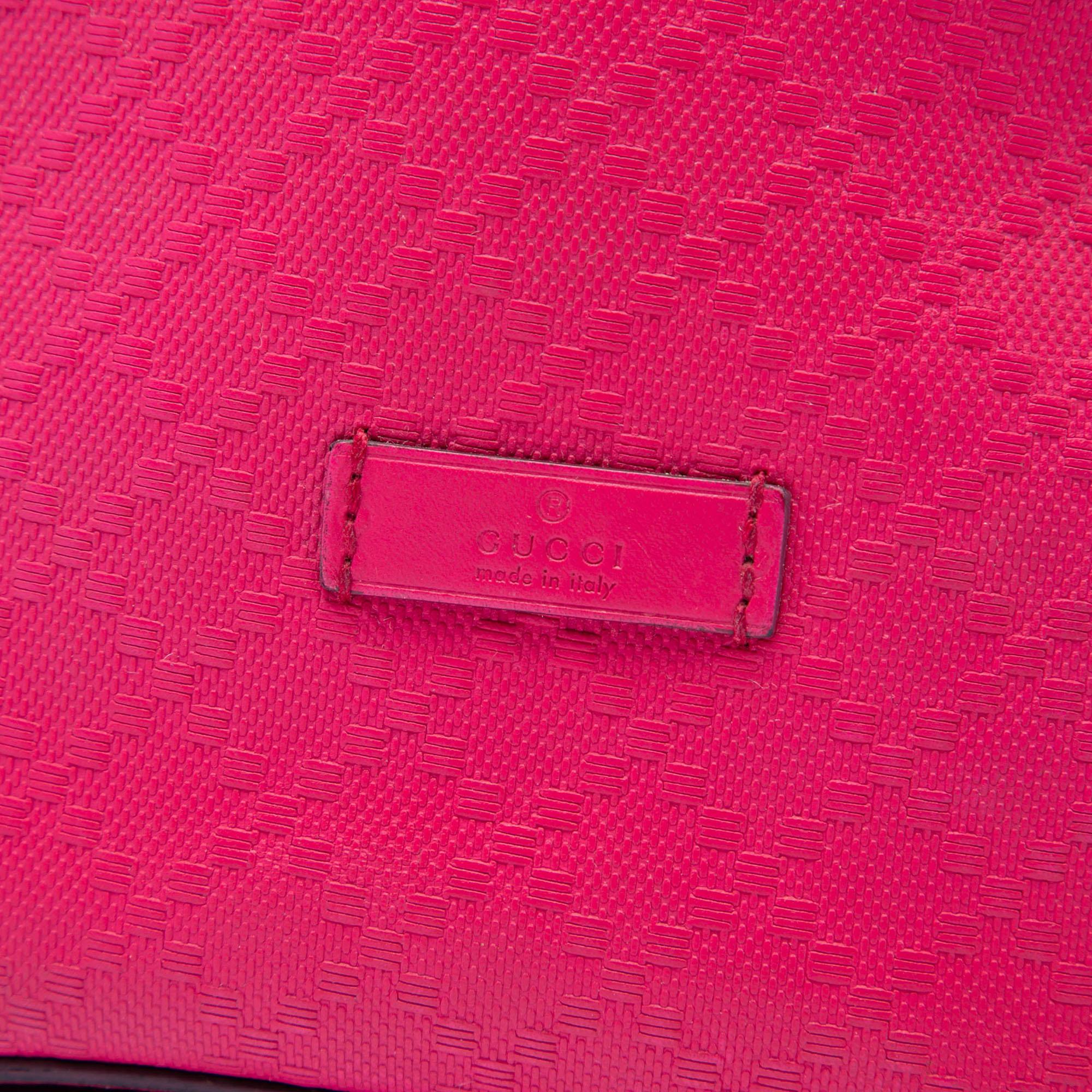 Gucci Diamante Leather Bright Bucket Bag