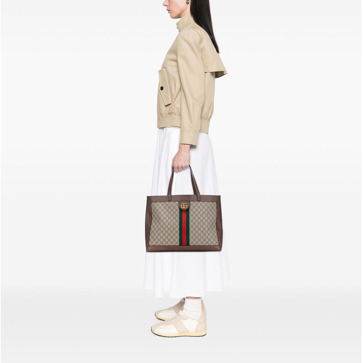 Gucci Disney Medium GG Supreme Three Little Pigs Web Ophidia Tote