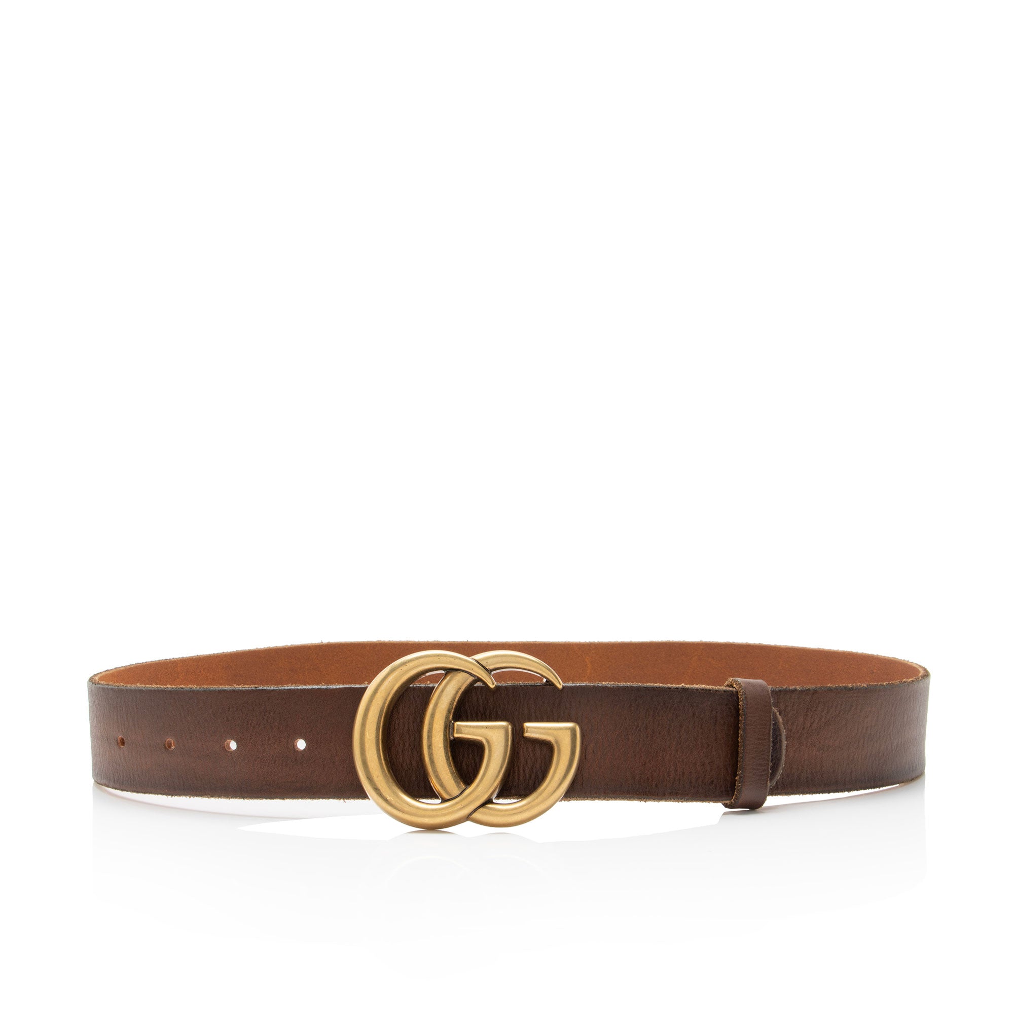 Gucci Distressed Leather GG Marmont Belt - Size 32 / 80