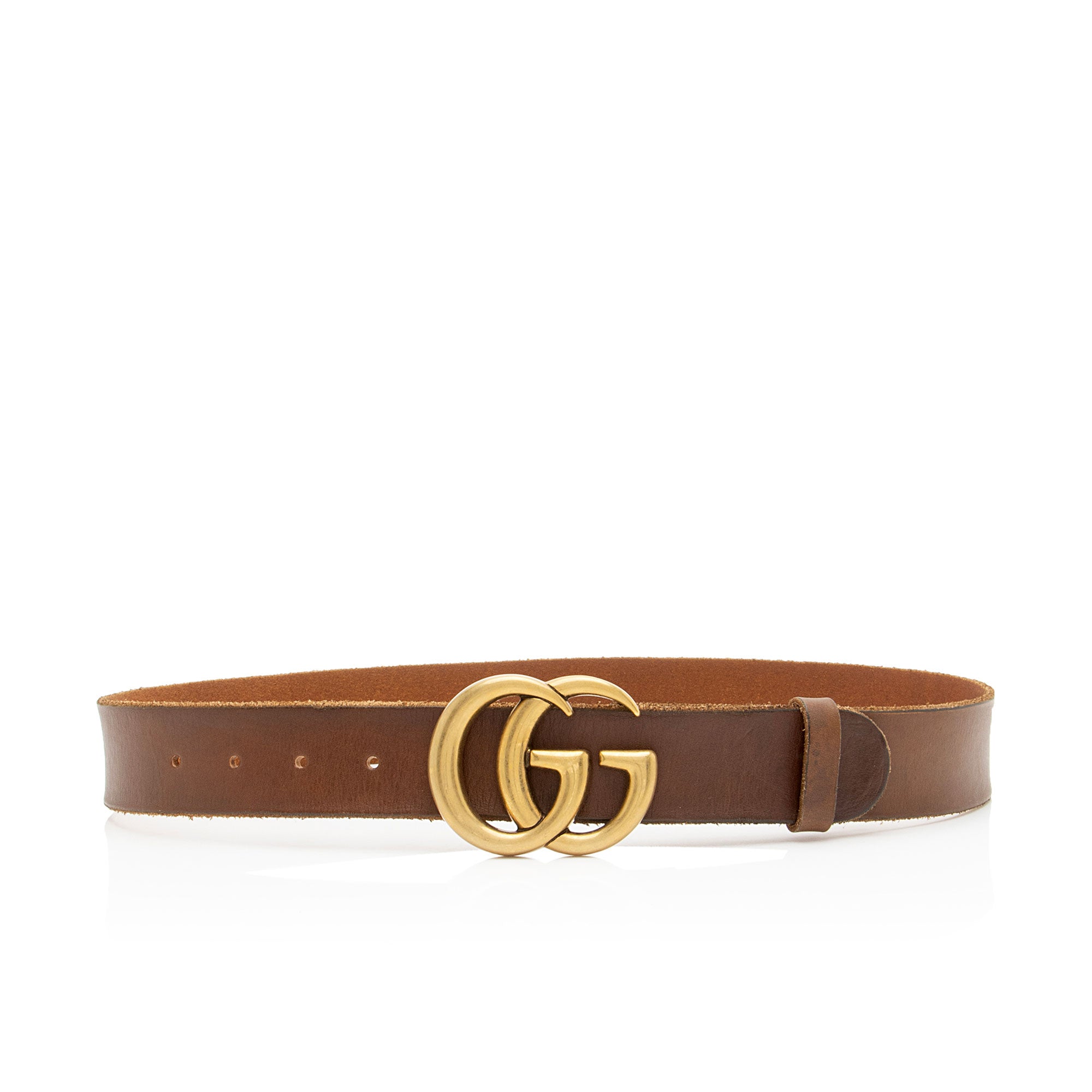 Gucci Distressed Leather GG Marmont Belt - Size 32 / 80
