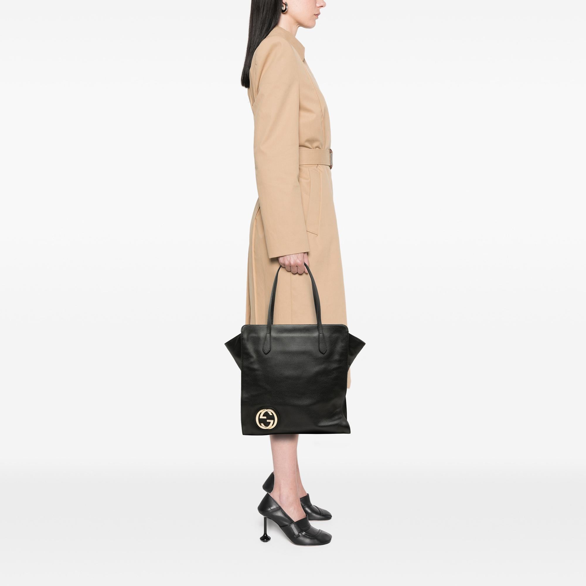Gucci Dollar Calfskin Interlocking G Tote