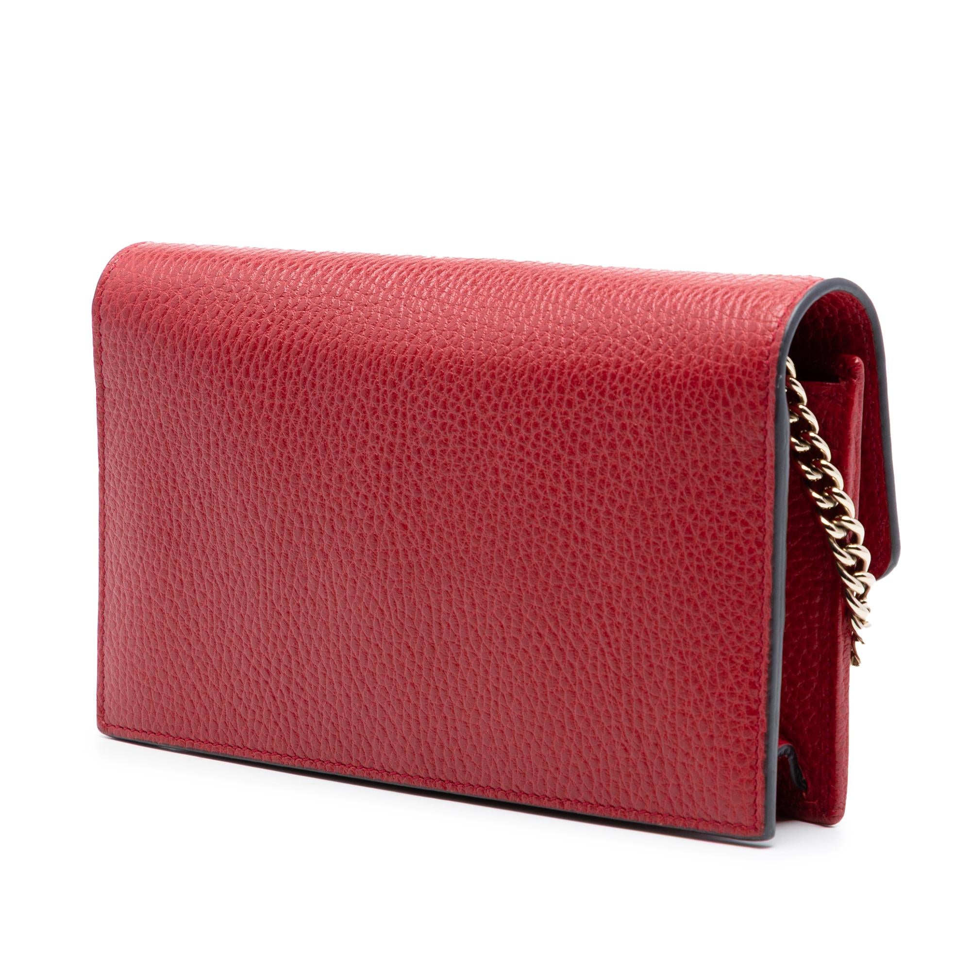 Gucci Dollar Calfskin Interlocking G Wallet on Chain