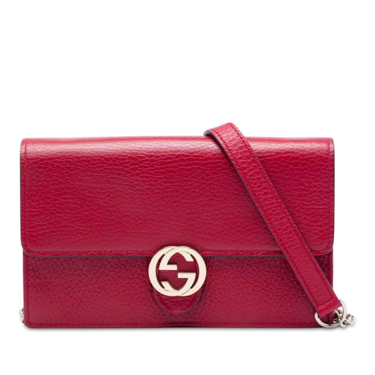 Gucci Dollar Calfskin Interlocking G Wallet on Chain
