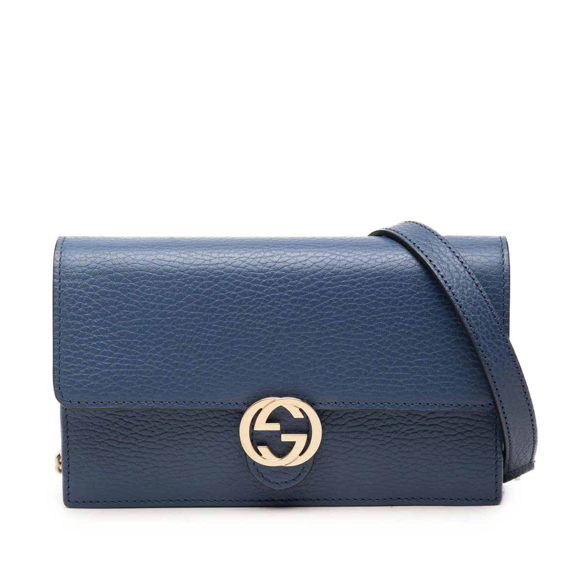 Gucci Dollar Calfskin Interlocking G Wallet on Chain
