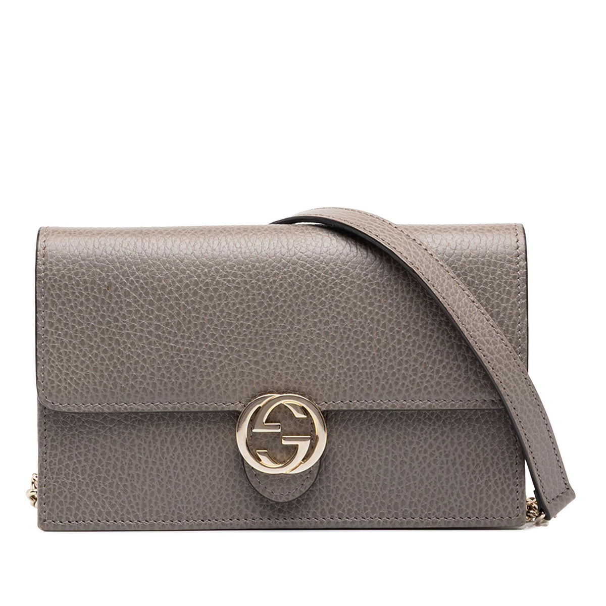Gucci Dollar Calfskin Interlocking G Wallet on Chain