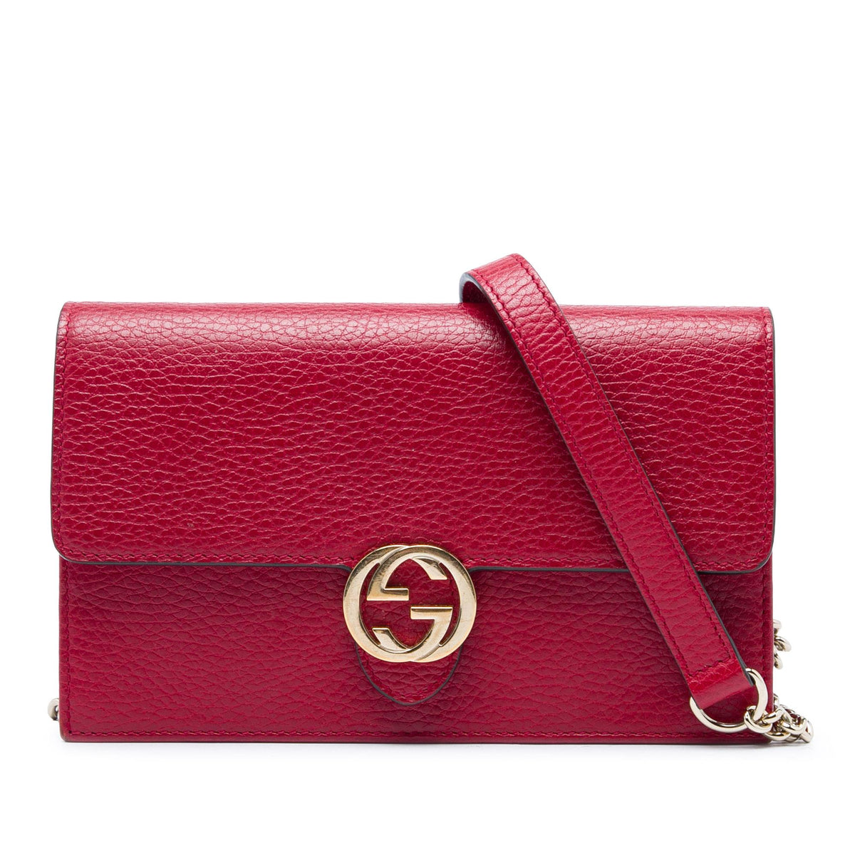 Gucci Dollar Calfskin Interlocking G Wallet on Chain