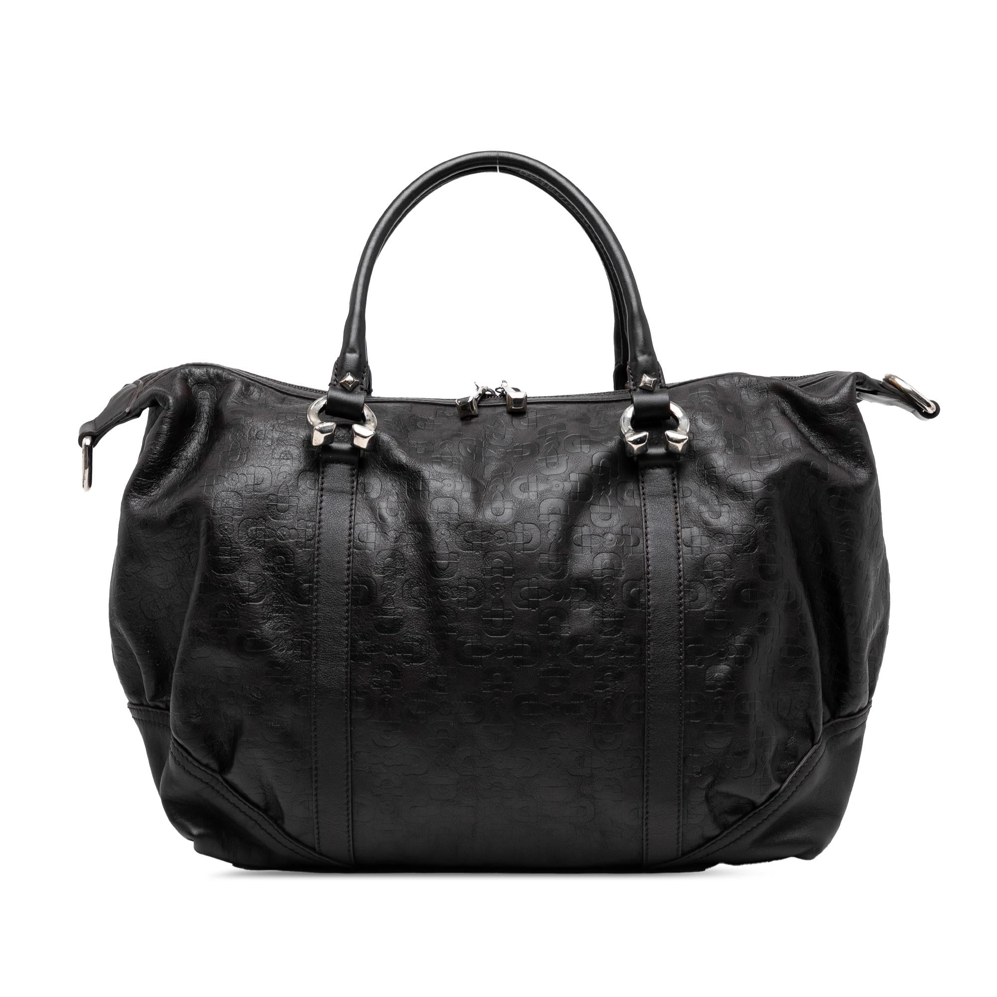 Gucci Embossed Leather Horsebit Satchel