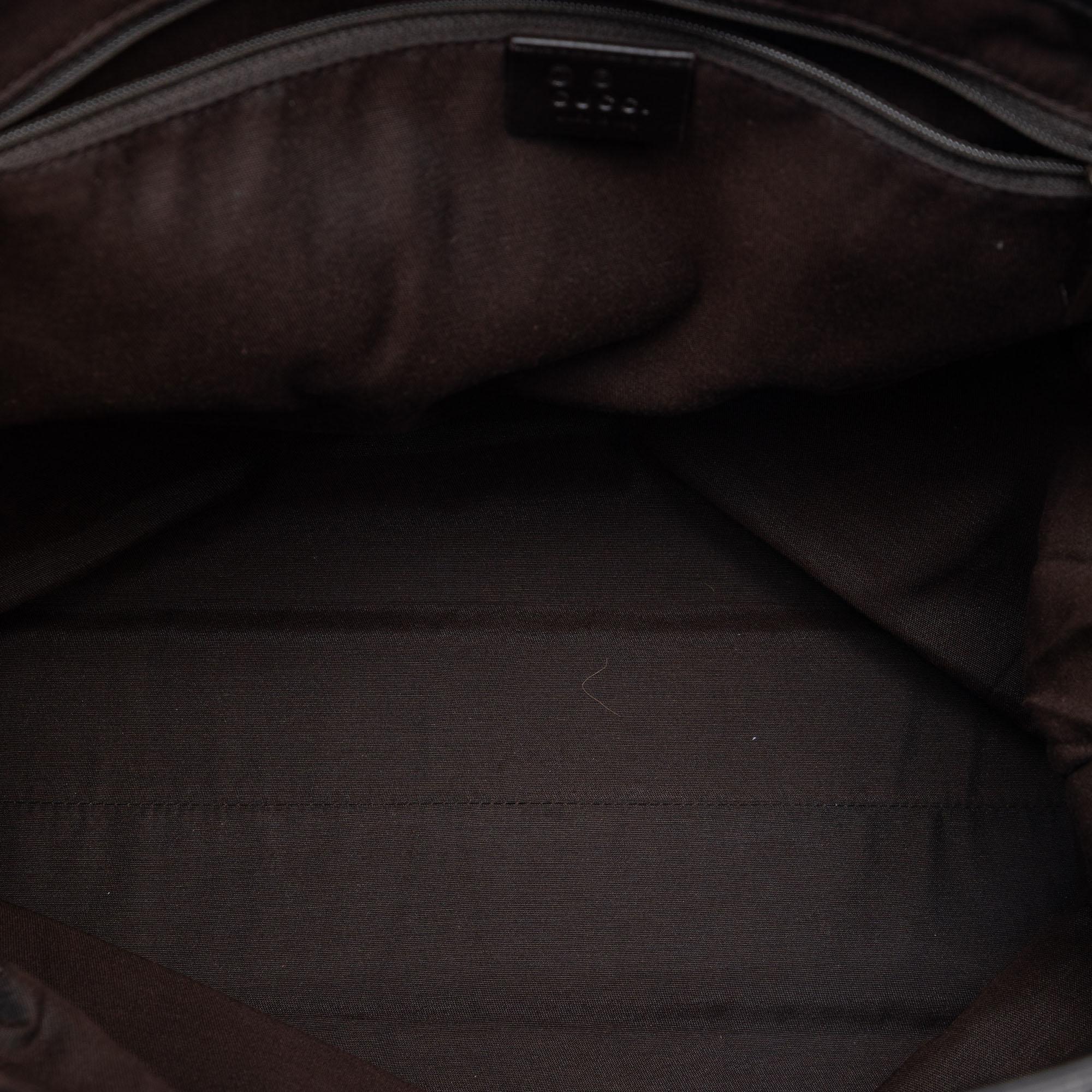 Gucci Embossed Studded Leather Horsebit Tote