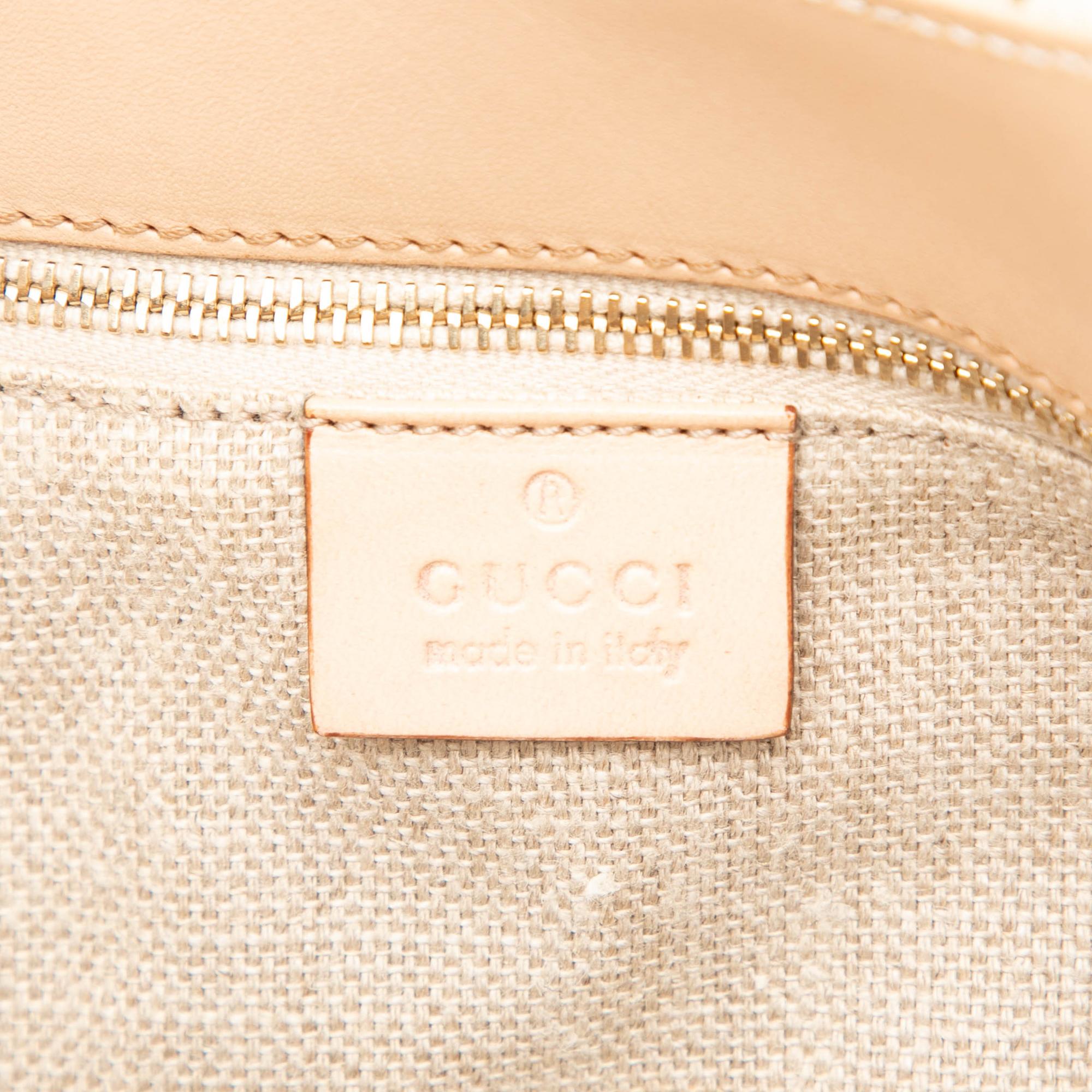 Gucci Flora Canvas Bamboo Handbag