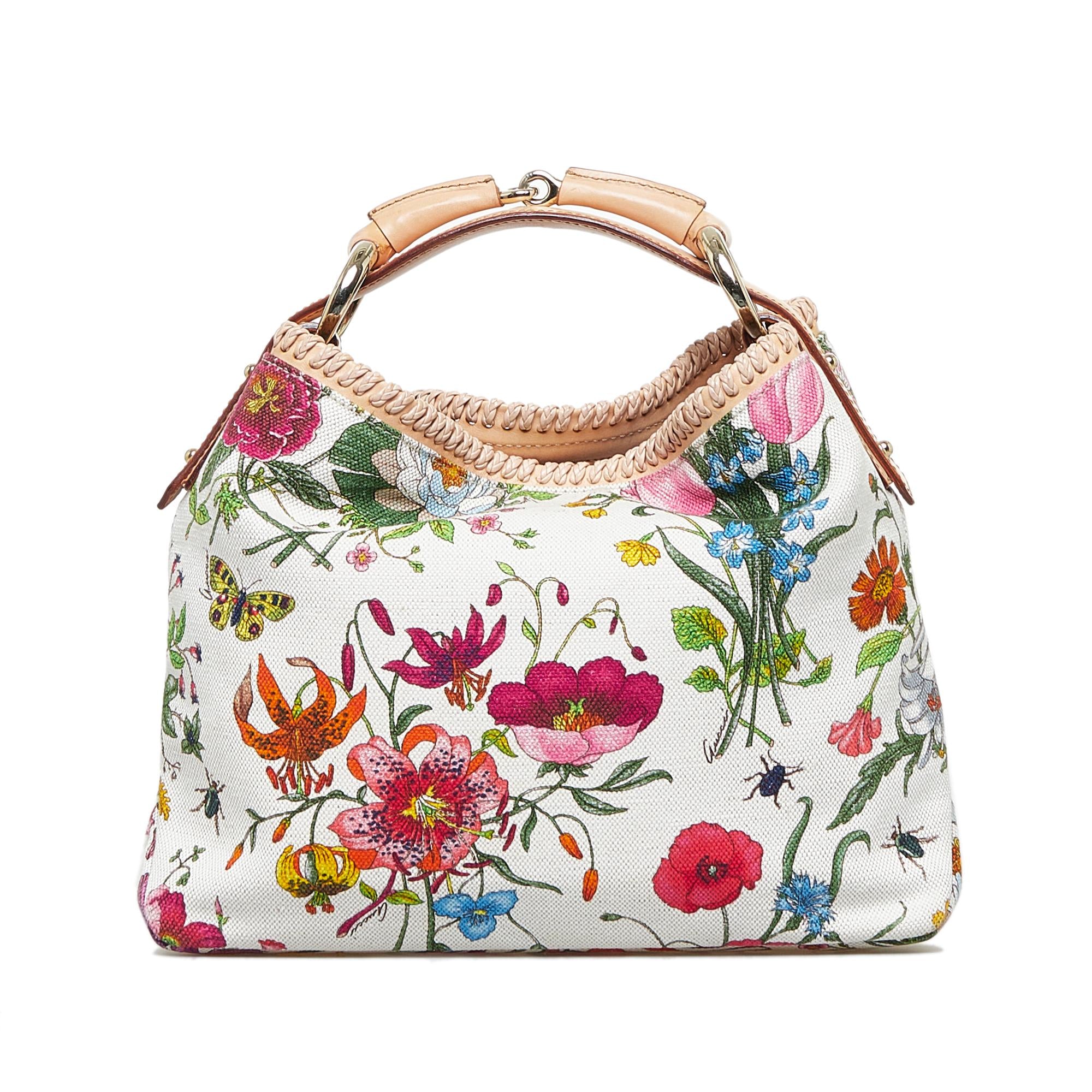 Gucci Flora Horsebit Handbag (SHG-MnGLmt)