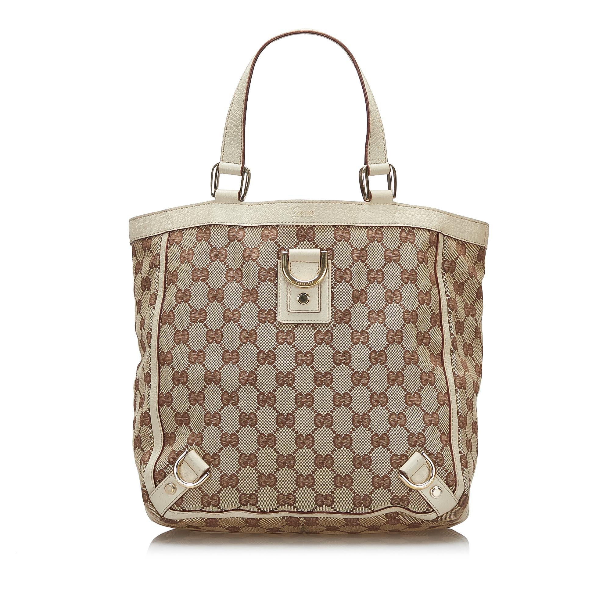 Gucci GG Canvas Abbey D-Ring Tote Bag (SHG-36176)