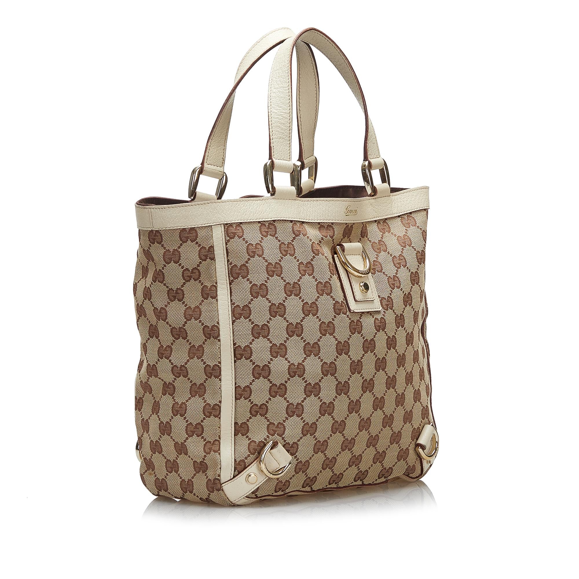 Gucci GG Canvas Abbey D-Ring Tote Bag (SHG-36176)