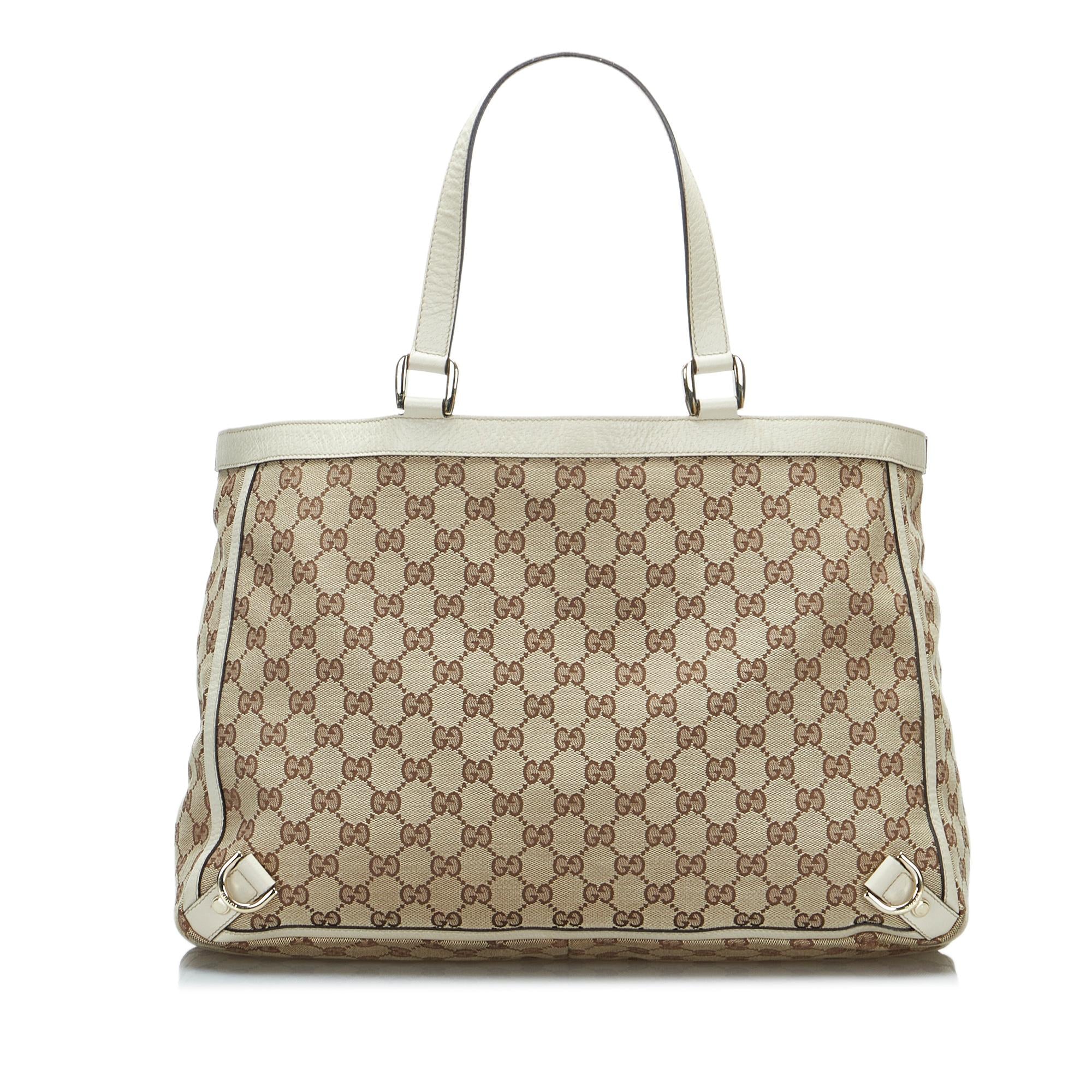 Gucci GG Canvas Abbey D-Ring Tote Bag (SHG-5HkU7J)