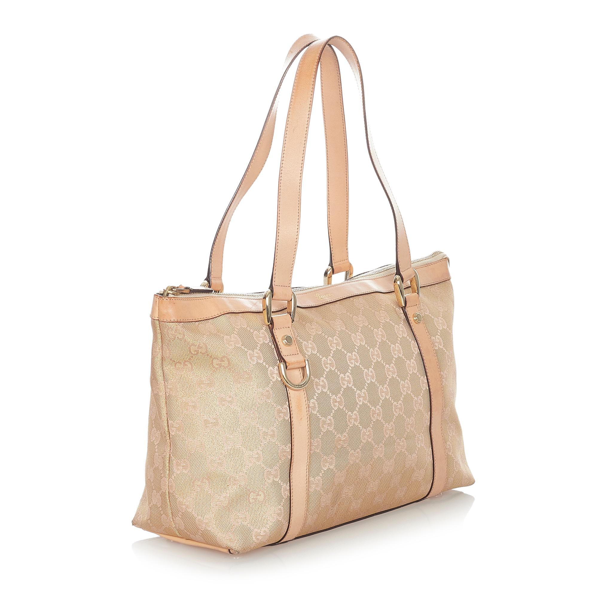 Gucci GG Canvas Abbey Tote Bag (SHG-23743)