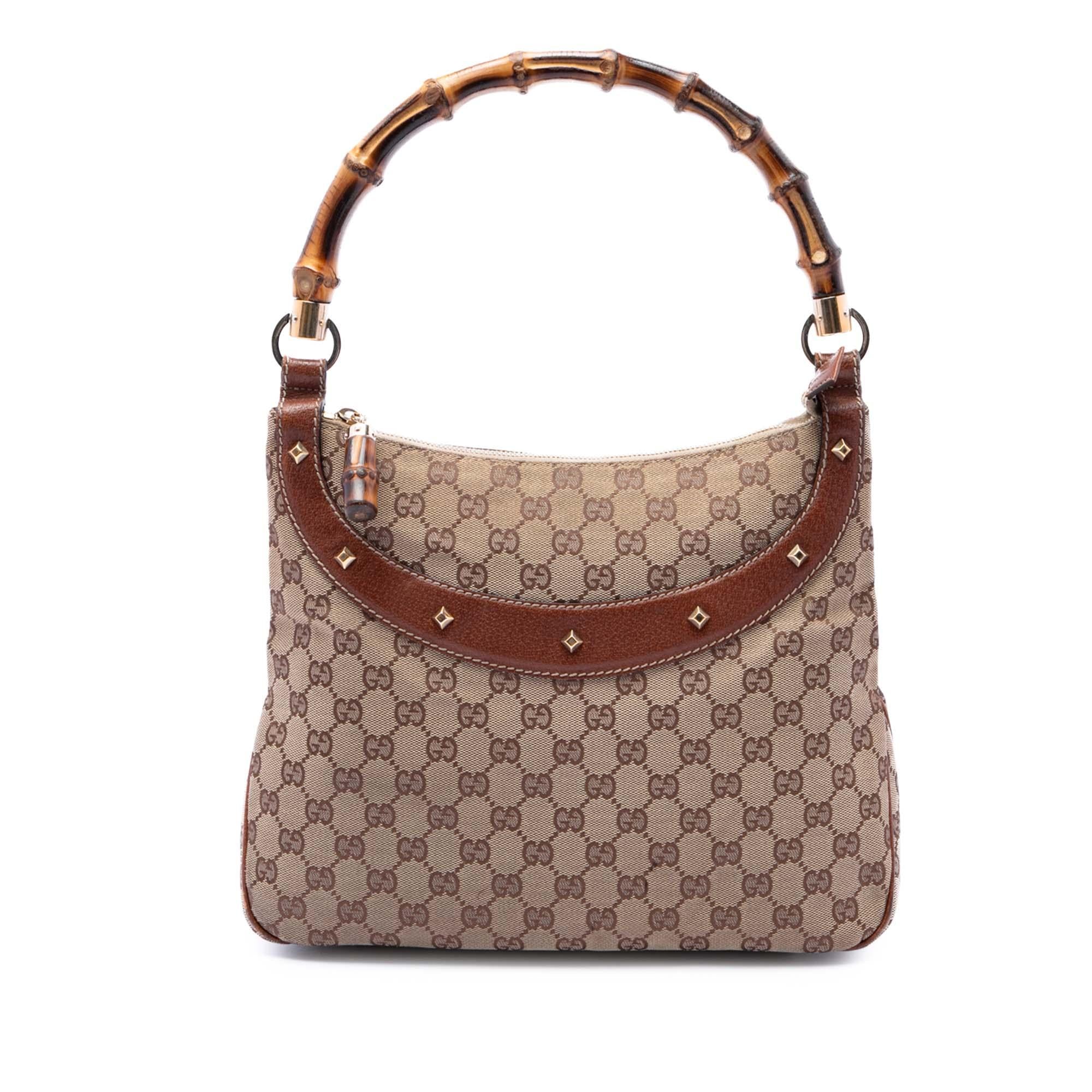 Gucci GG Canvas Bamboo Anita Handbag